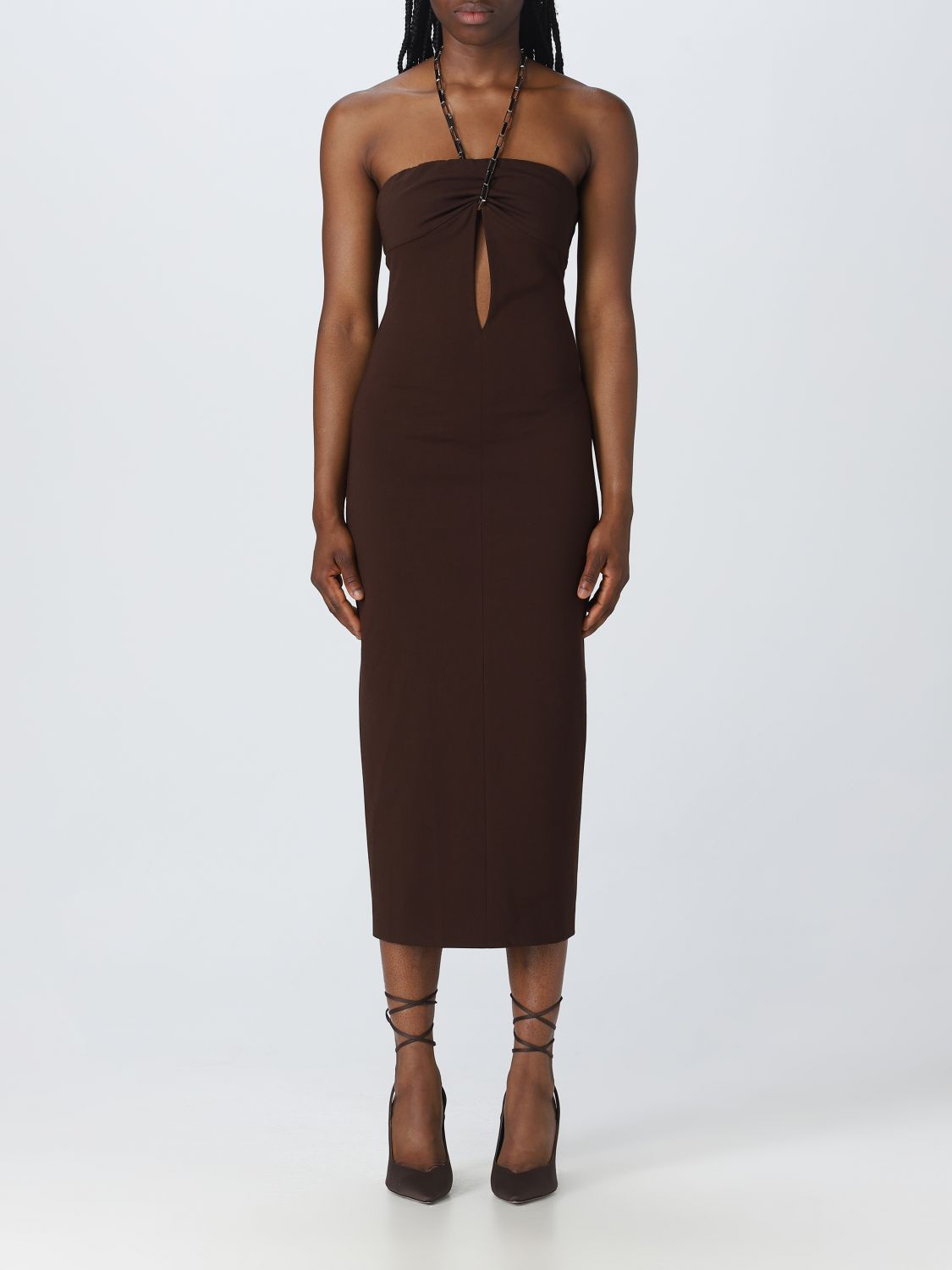 The Attico Dress THE ATTICO Woman colour Brown