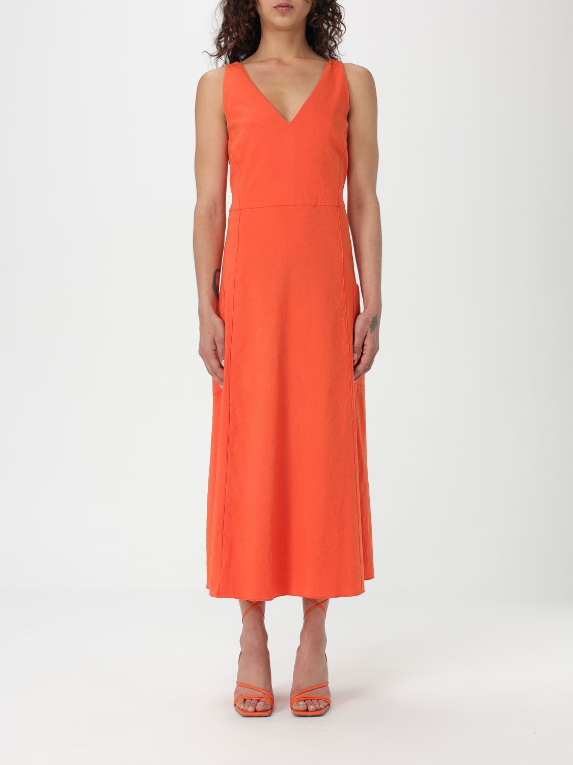 Vince Dress VINCE Woman color Orange