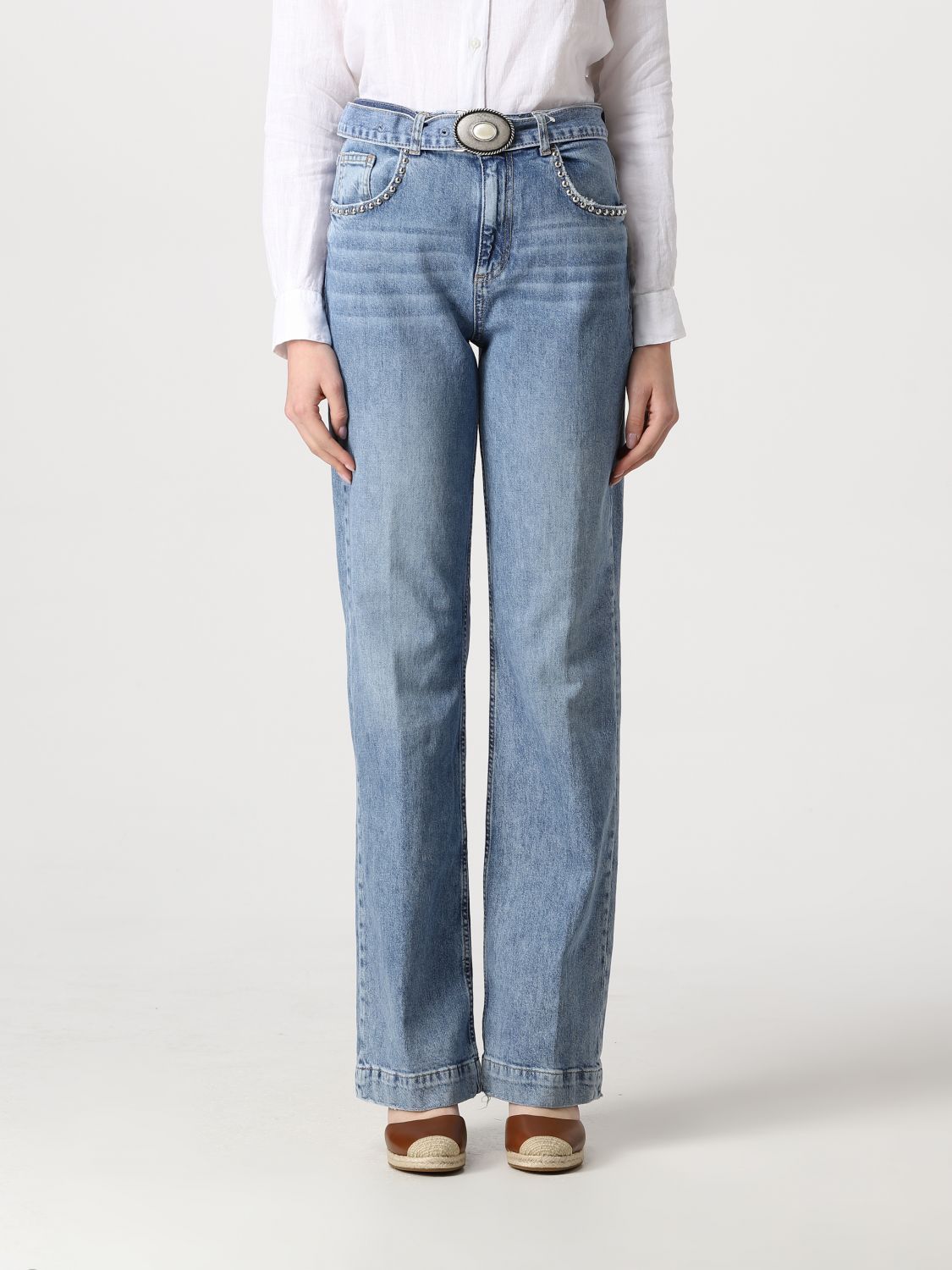 Liu Jo Trousers LIU JO Woman colour Denim