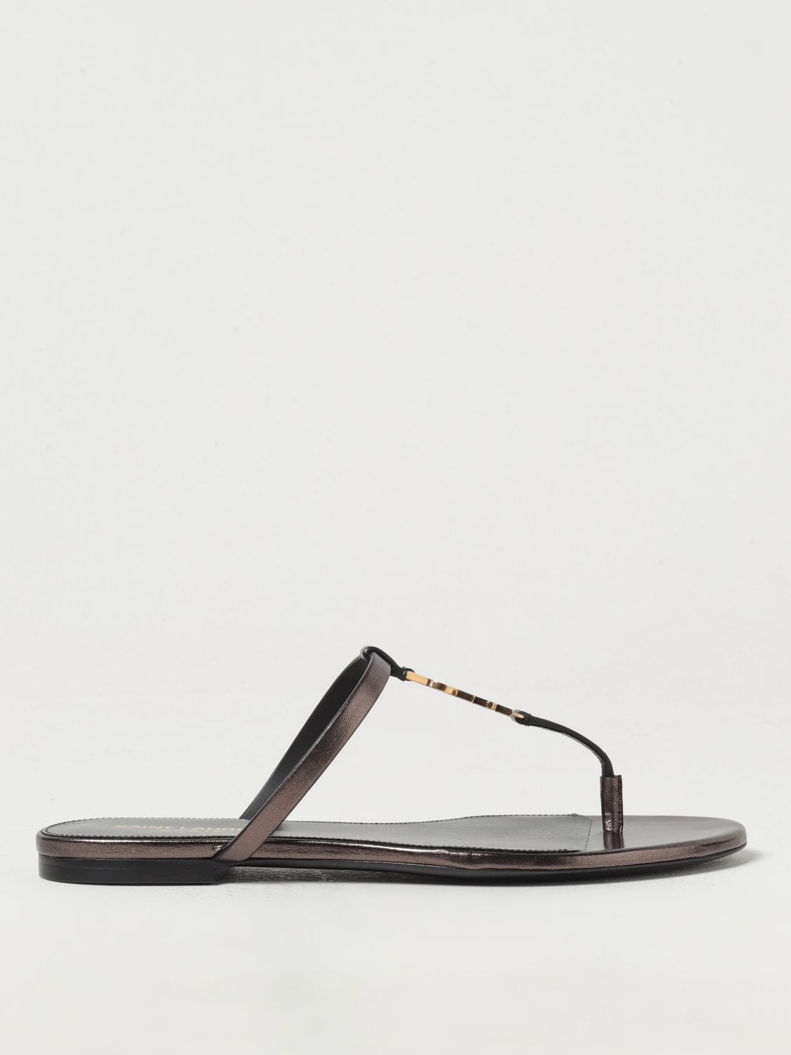 Saint Laurent Flat Sandals SAINT LAURENT Woman colour Brown