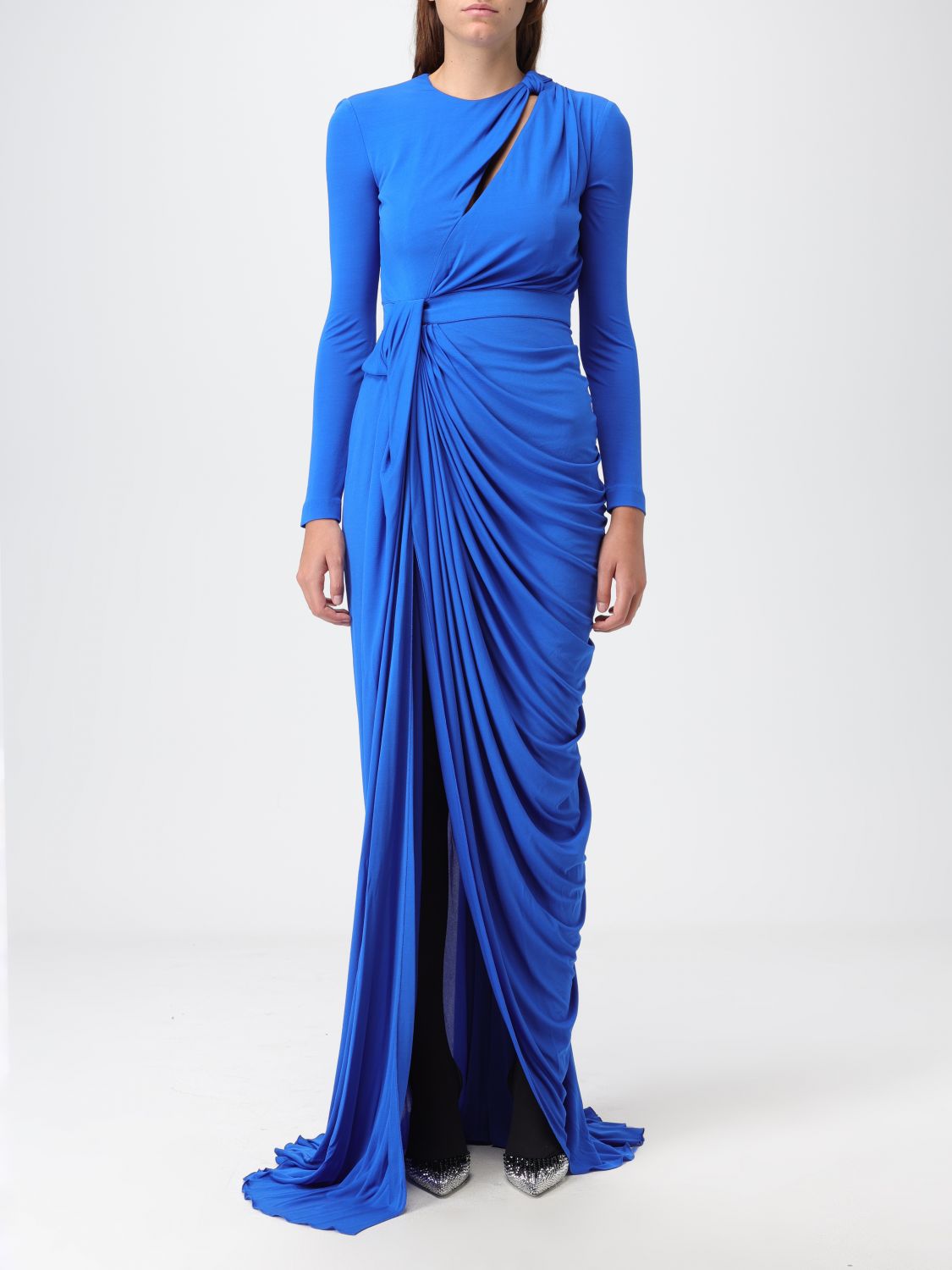 Alexander McQueen Dress ALEXANDER MCQUEEN Woman colour Blue