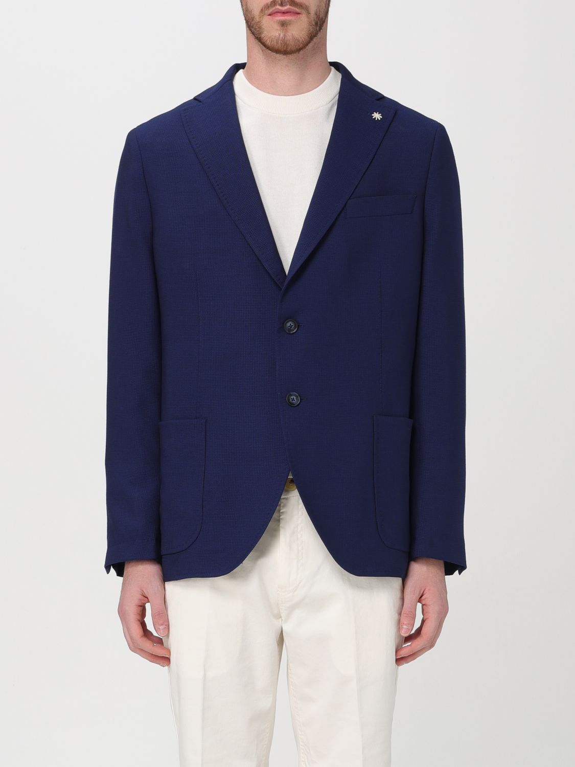 Manuel Ritz Jacket MANUEL RITZ Men colour Gnawed Blue