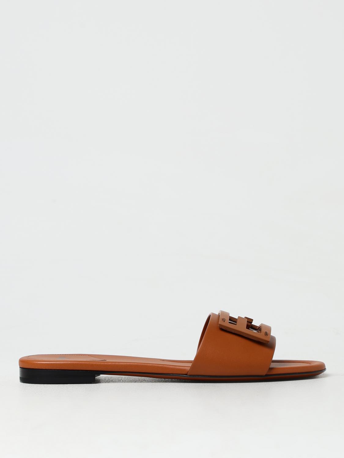 FENDI Flat Sandals FENDI Woman colour Leather