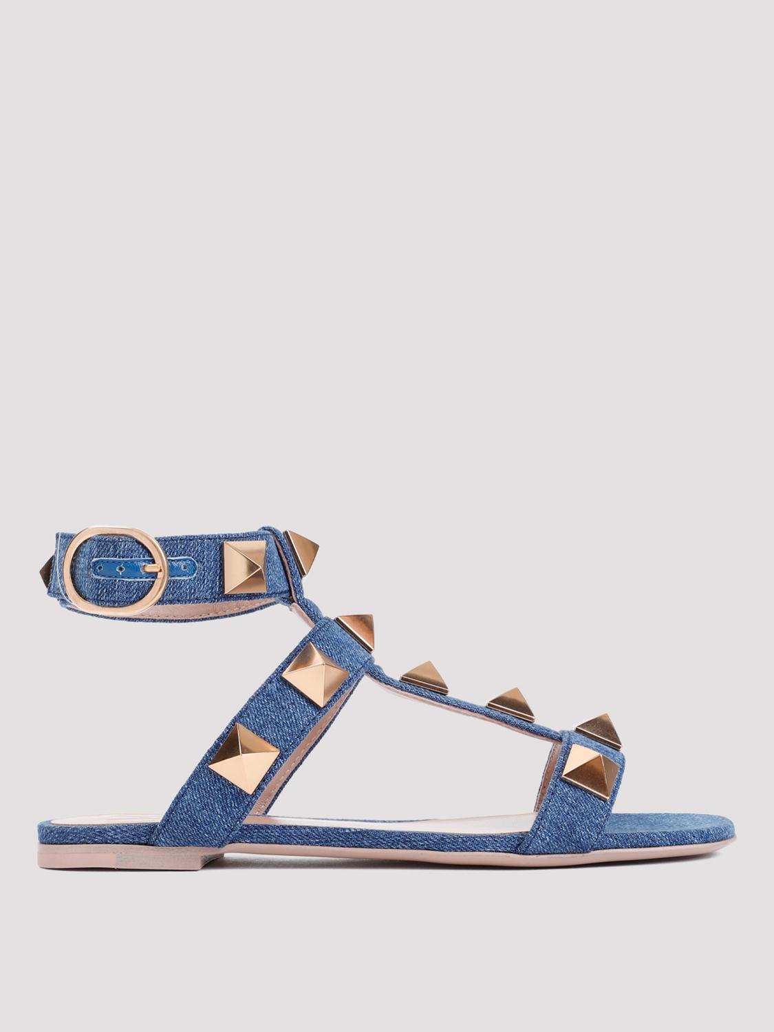 VALENTINO GARAVANI Flat Sandals VALENTINO GARAVANI Woman color Denim