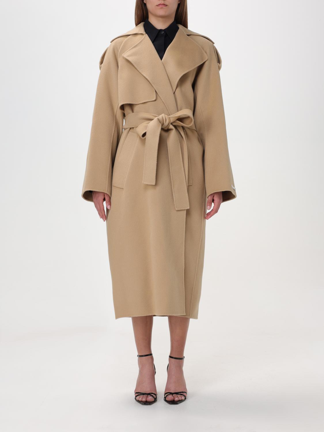 Sportmax Coat SPORTMAX Woman colour Beige