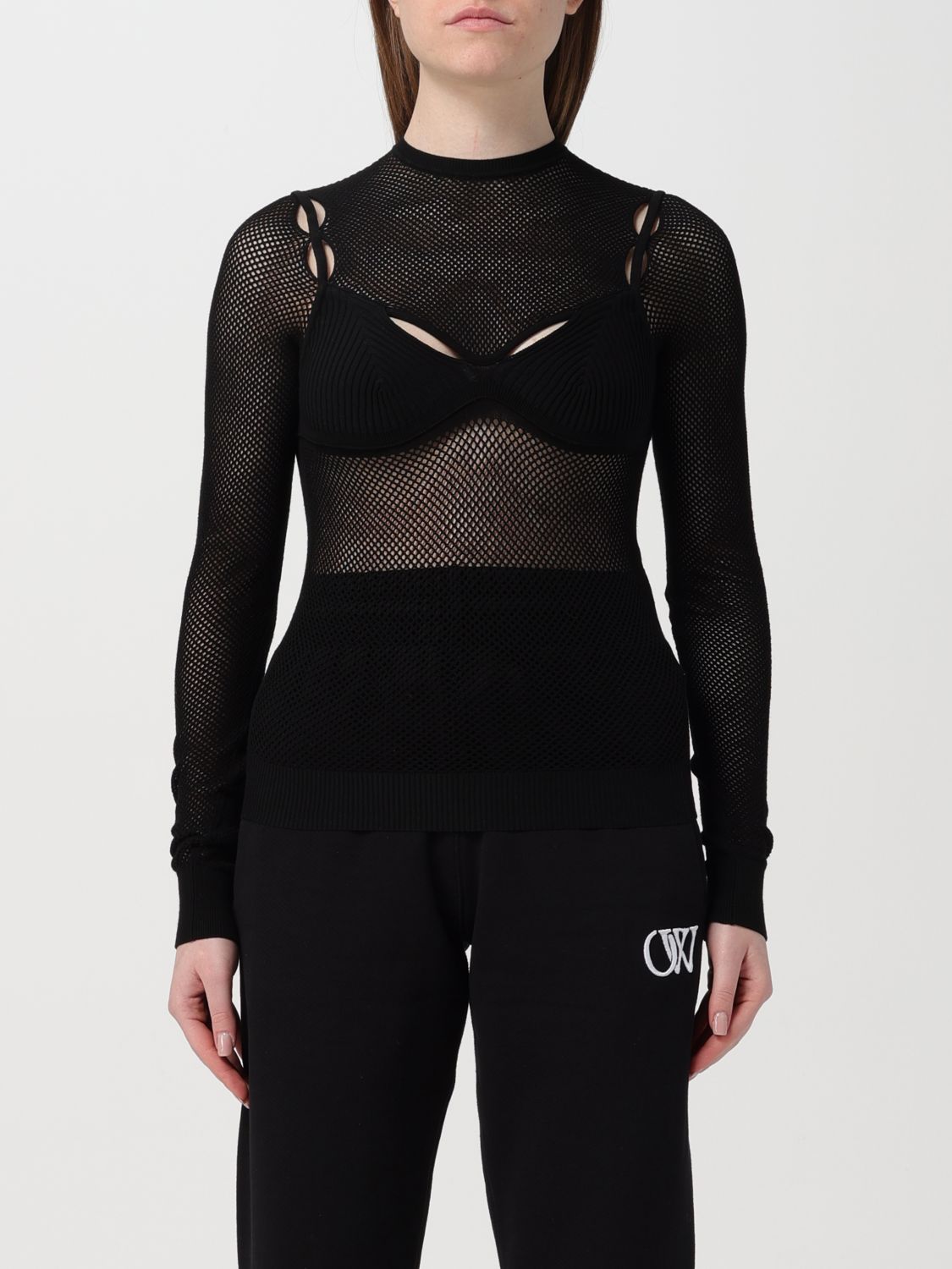 OFF-WHITE Top OFF-WHITE Woman colour Black