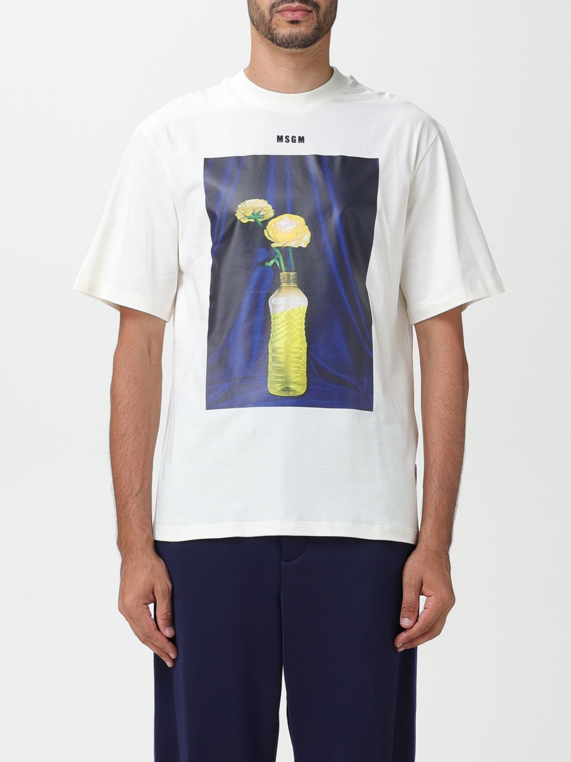 Msgm T-Shirt MSGM Men colour Cream