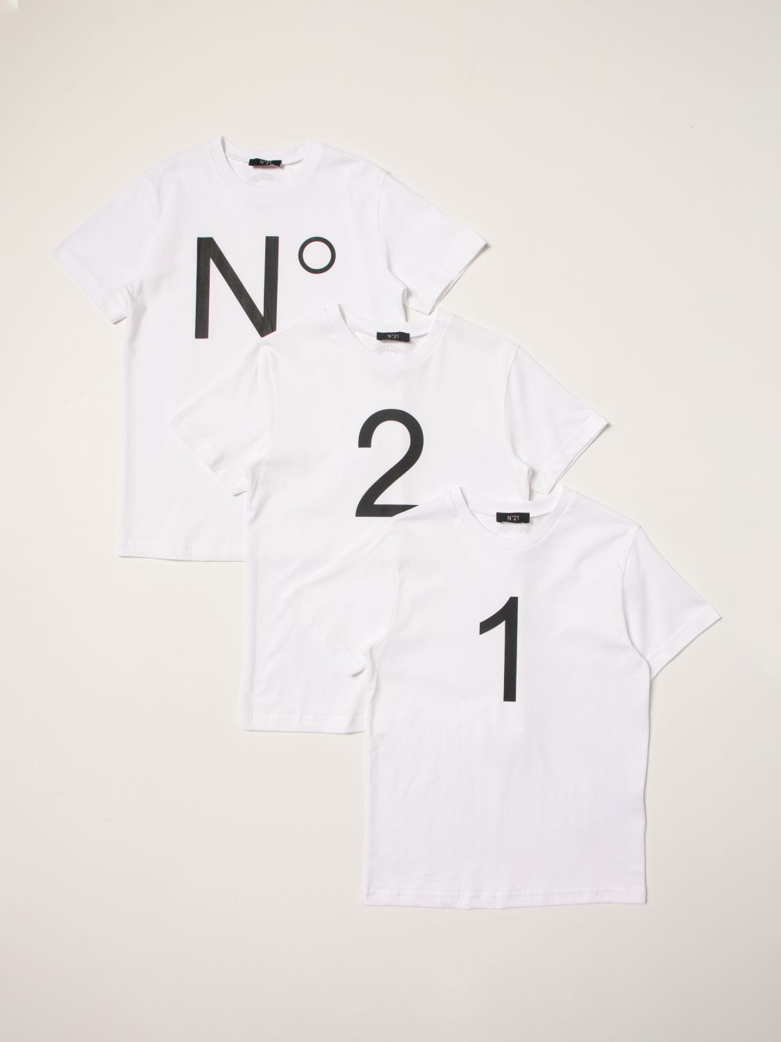 N° 21 Set of 3 N ° 21 cotton t-shirts