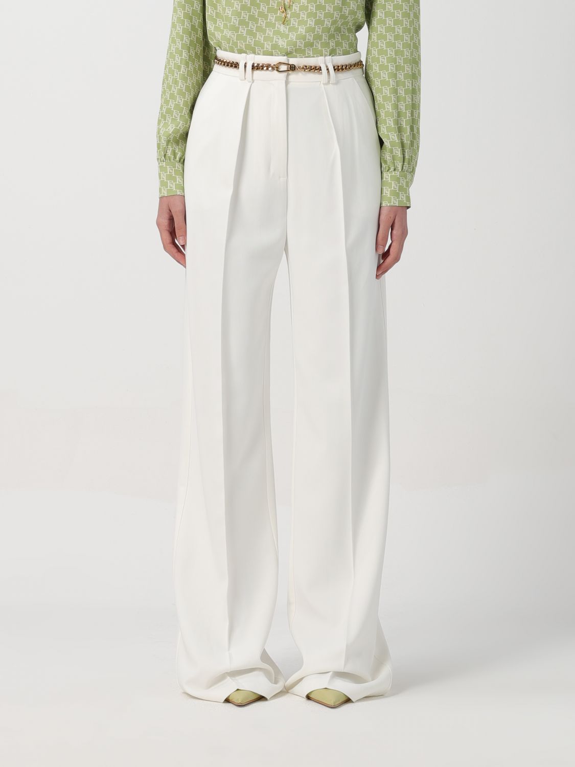 Elisabetta Franchi Trousers ELISABETTA FRANCHI Woman colour Ivory