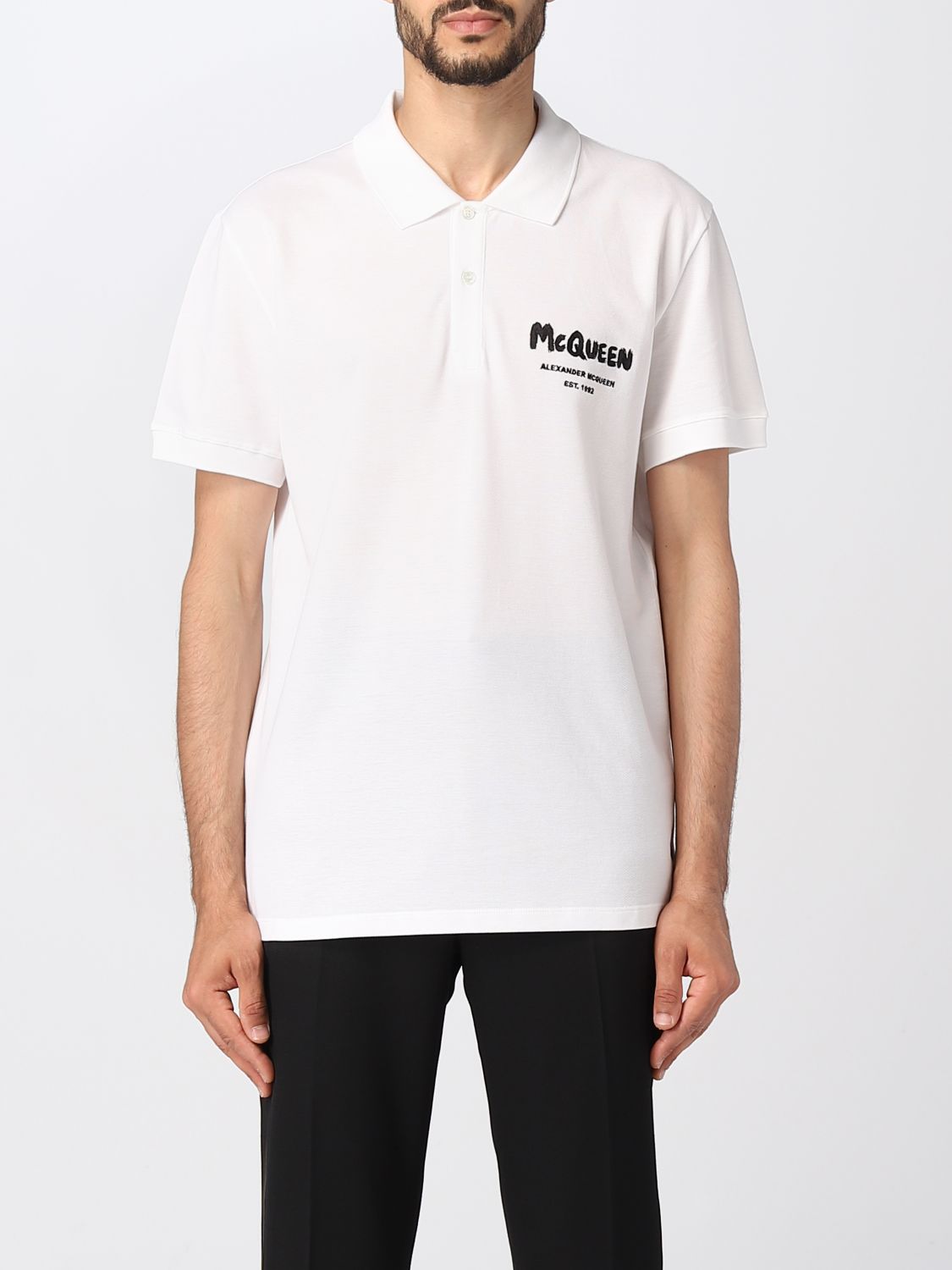 Alexander McQueen Polo Shirt ALEXANDER MCQUEEN Men colour White