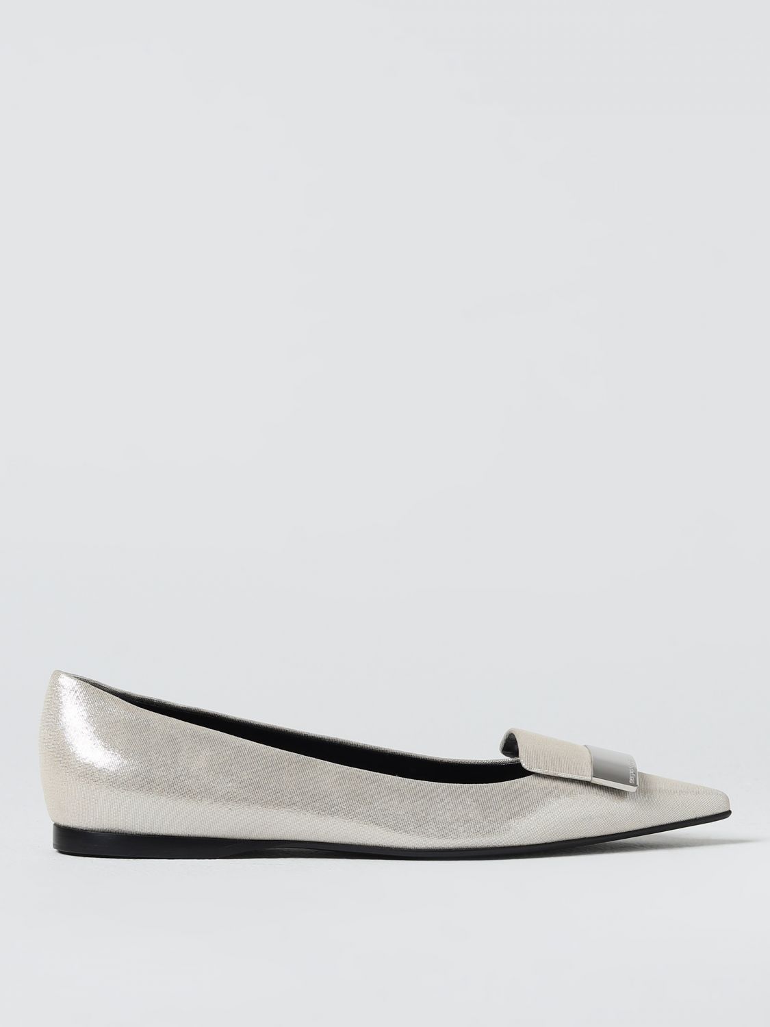 Sergio Rossi Ballet Pumps SERGIO ROSSI Woman colour Silver