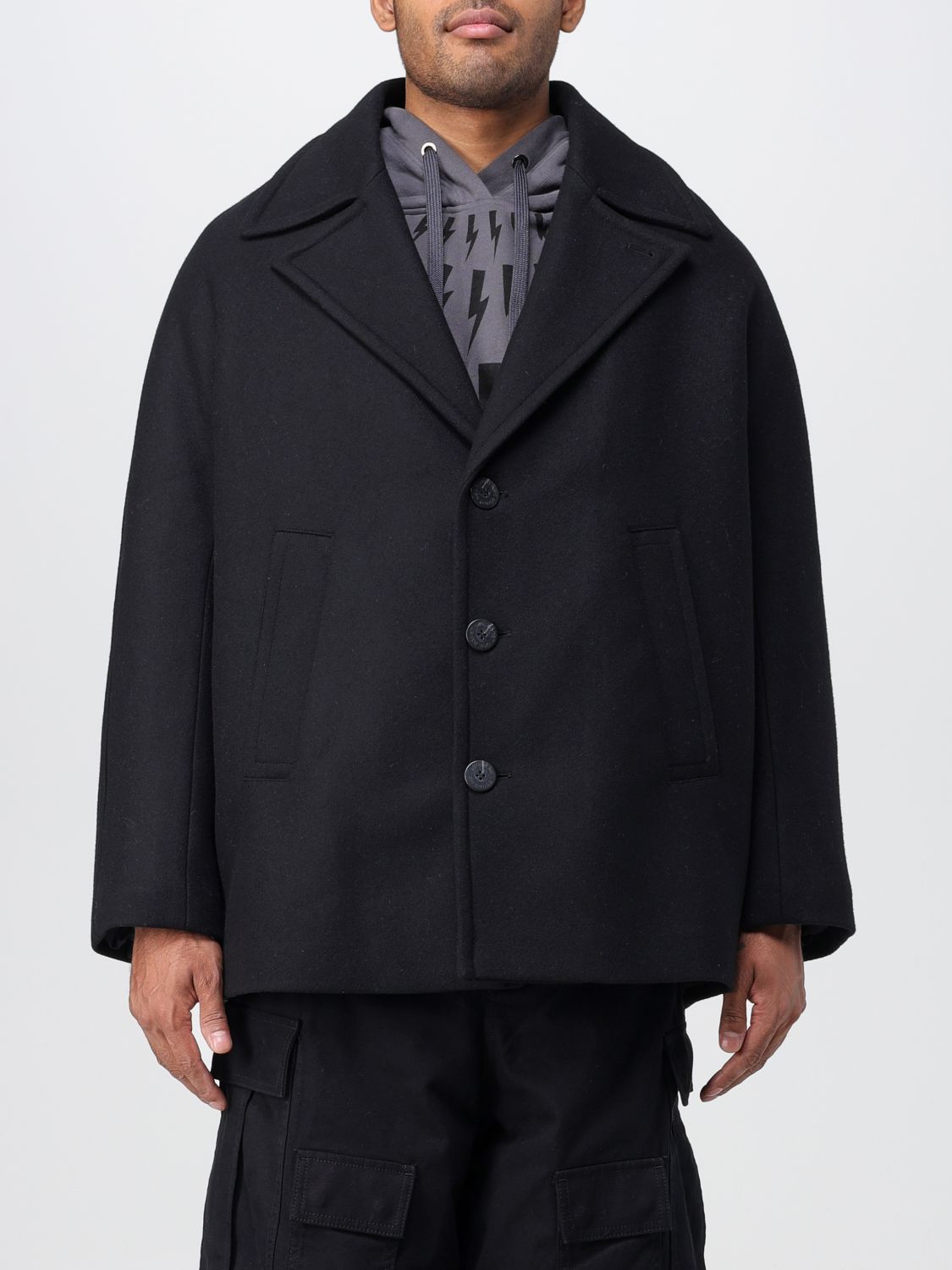 Neil Barrett Coat NEIL BARRETT Men colour Black