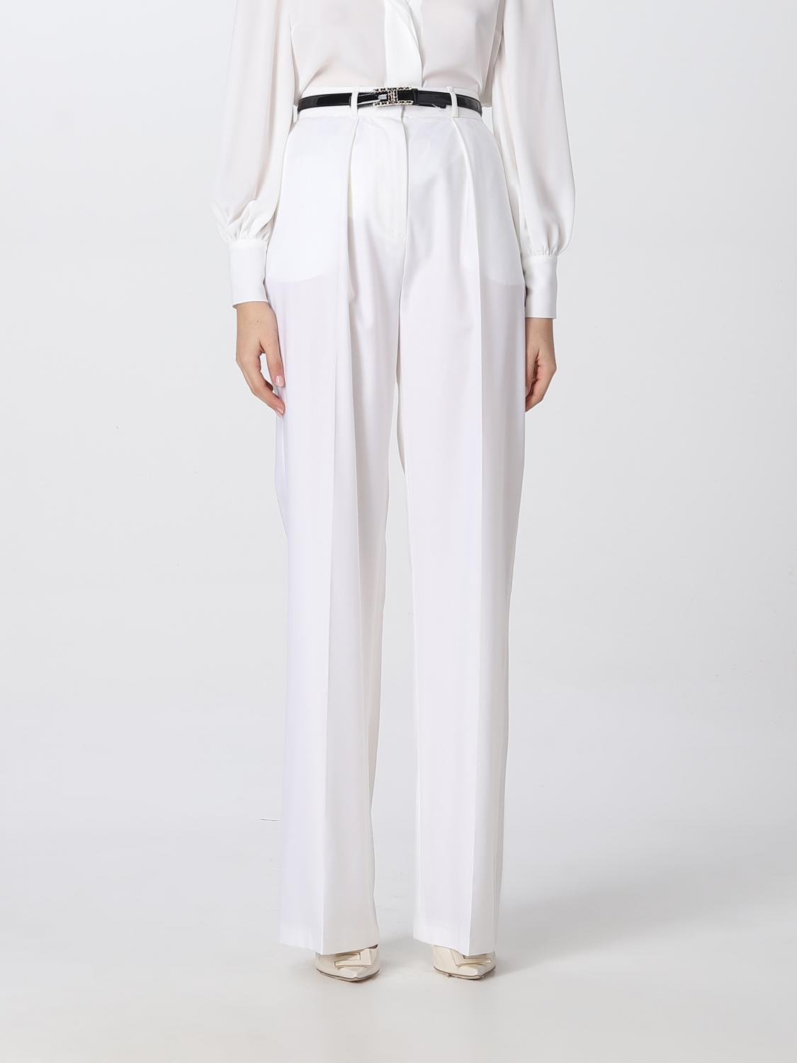 Elisabetta Franchi Trousers ELISABETTA FRANCHI Woman colour Ivory