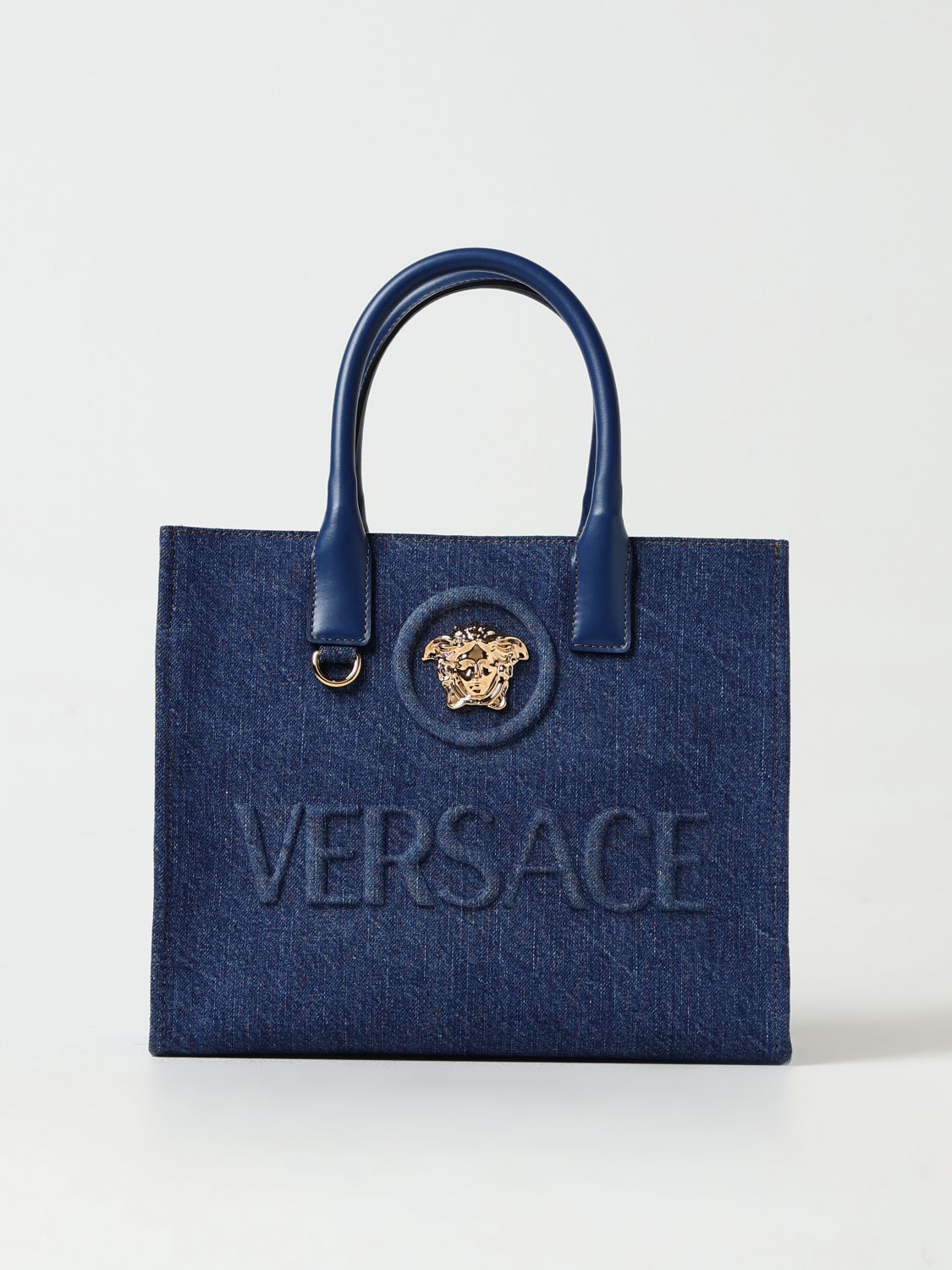 Versace Tote Bags VERSACE Woman colour Denim