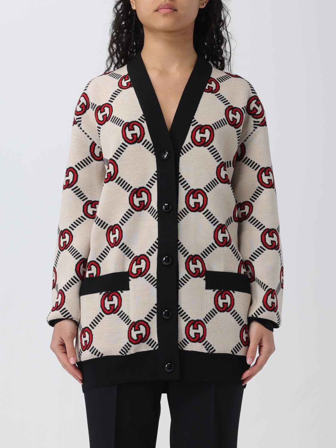 Gucci Cardigan GUCCI Woman colour Beige