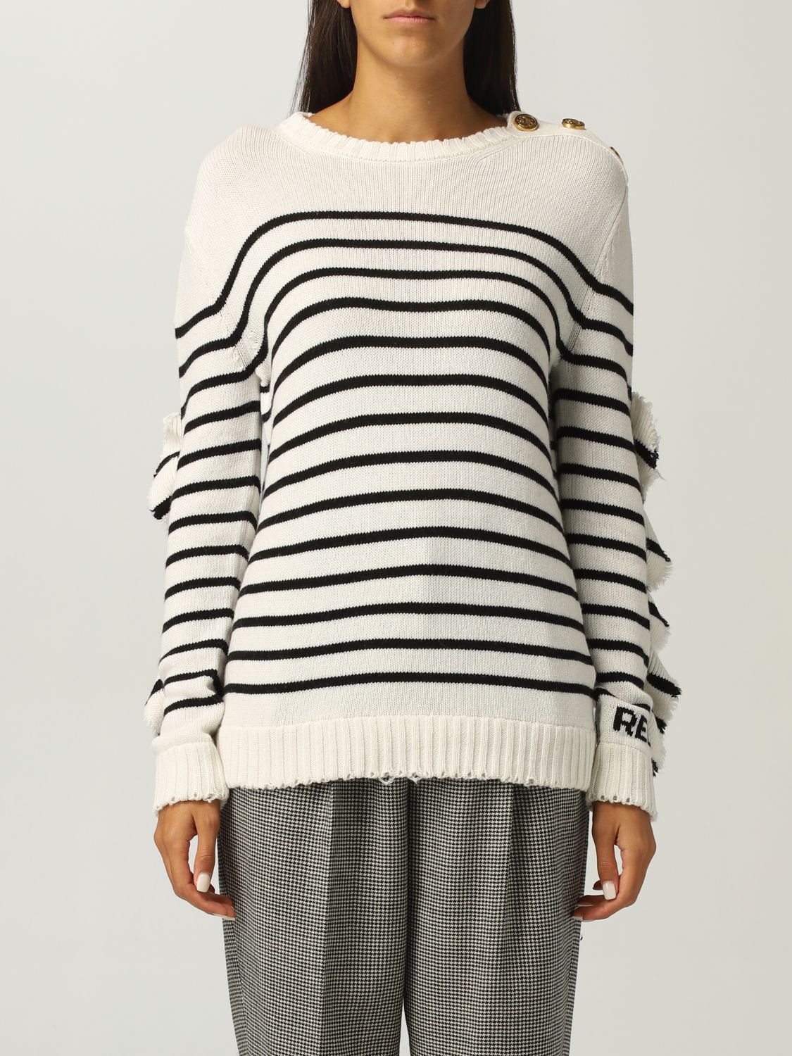 Red Valentino Red Valentino striped wool and cashmere jumper