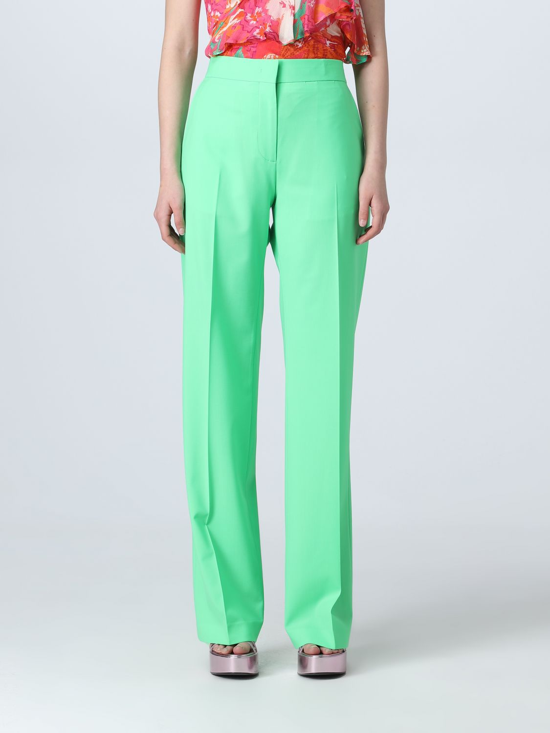 Msgm Trousers MSGM Woman colour Acid Green