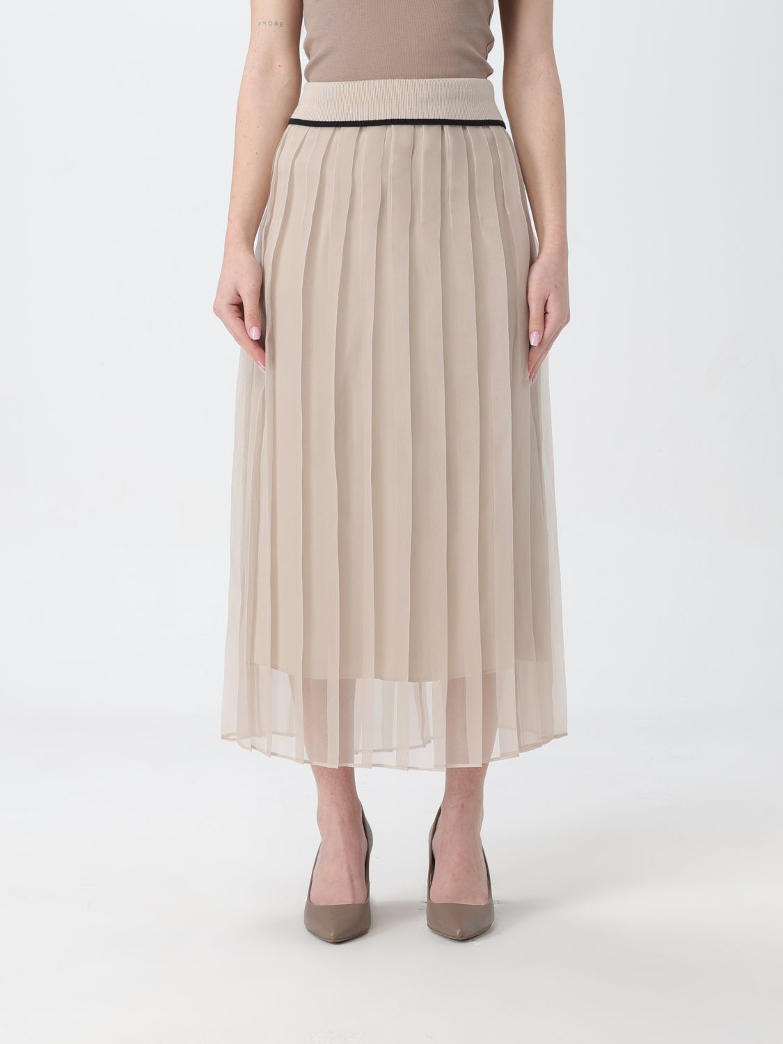 Brunello Cucinelli Skirt BRUNELLO CUCINELLI Woman colour Blush Pink