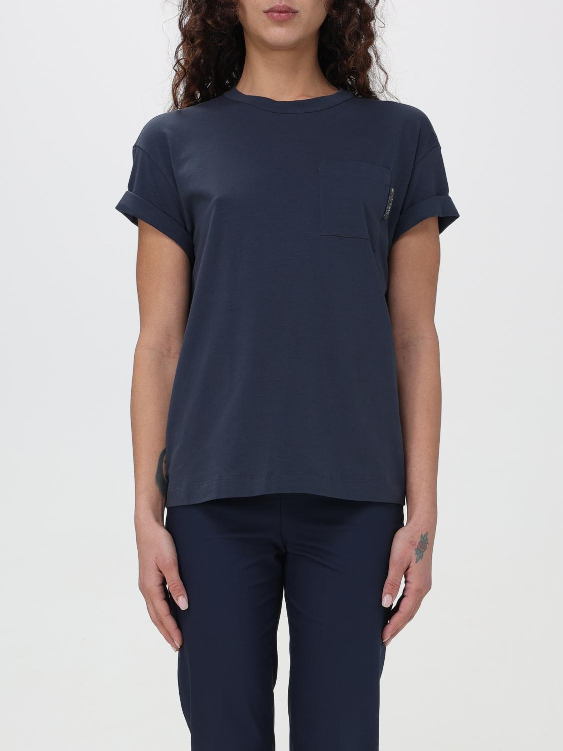 Brunello Cucinelli T-Shirt BRUNELLO CUCINELLI Woman colour Blue