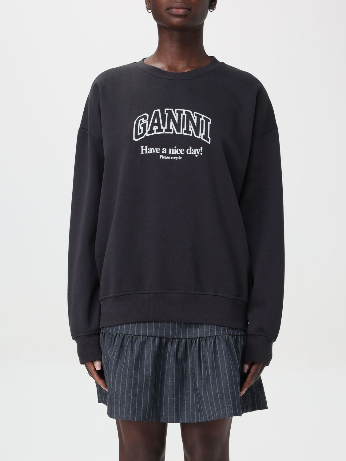 Ganni Sweatshirt GANNI Woman color Black