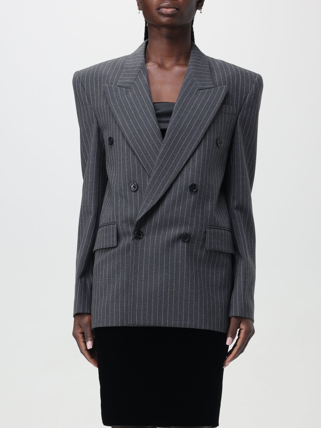 Saint Laurent Blazer SAINT LAURENT Woman colour Grey