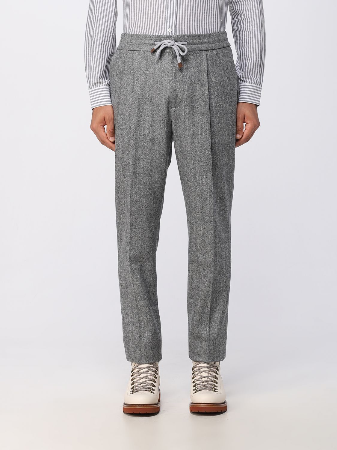 Brunello Cucinelli Trousers BRUNELLO CUCINELLI Men colour Grey