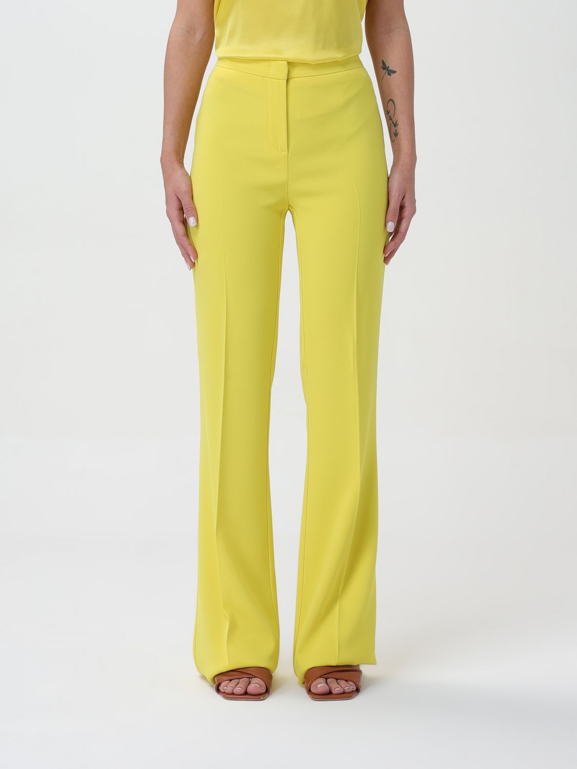 Pinko Trousers PINKO Woman colour Yellow