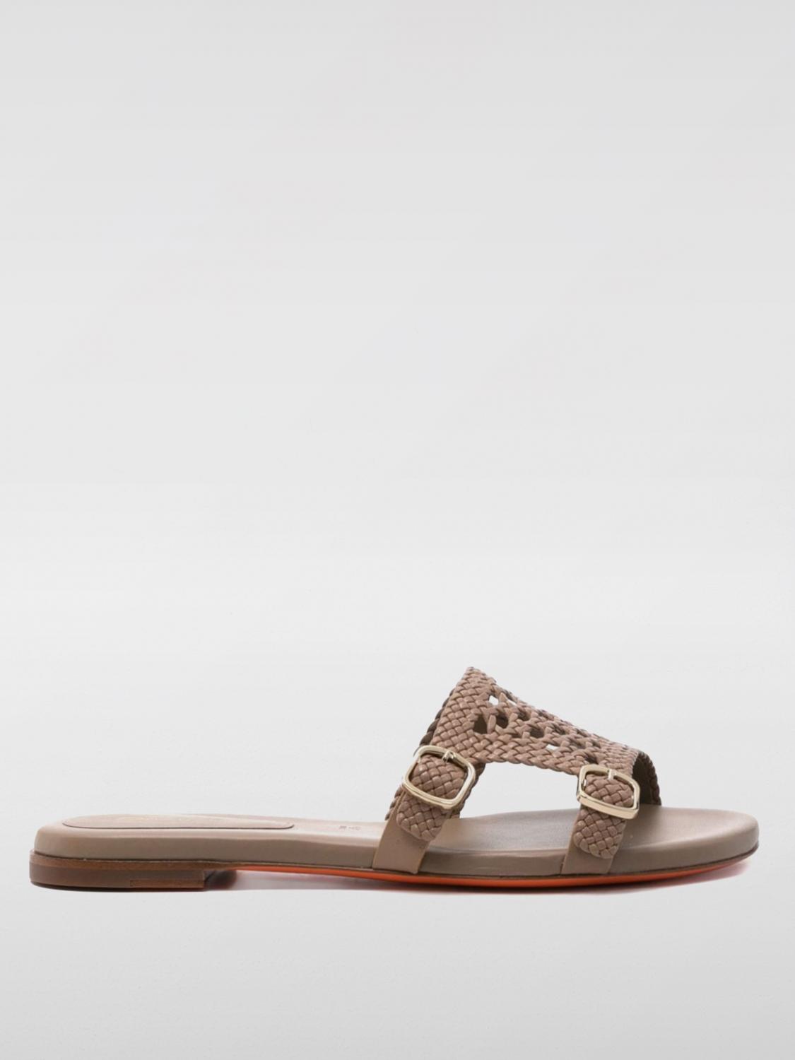 Santoni Flat Sandals SANTONI Woman color Beige