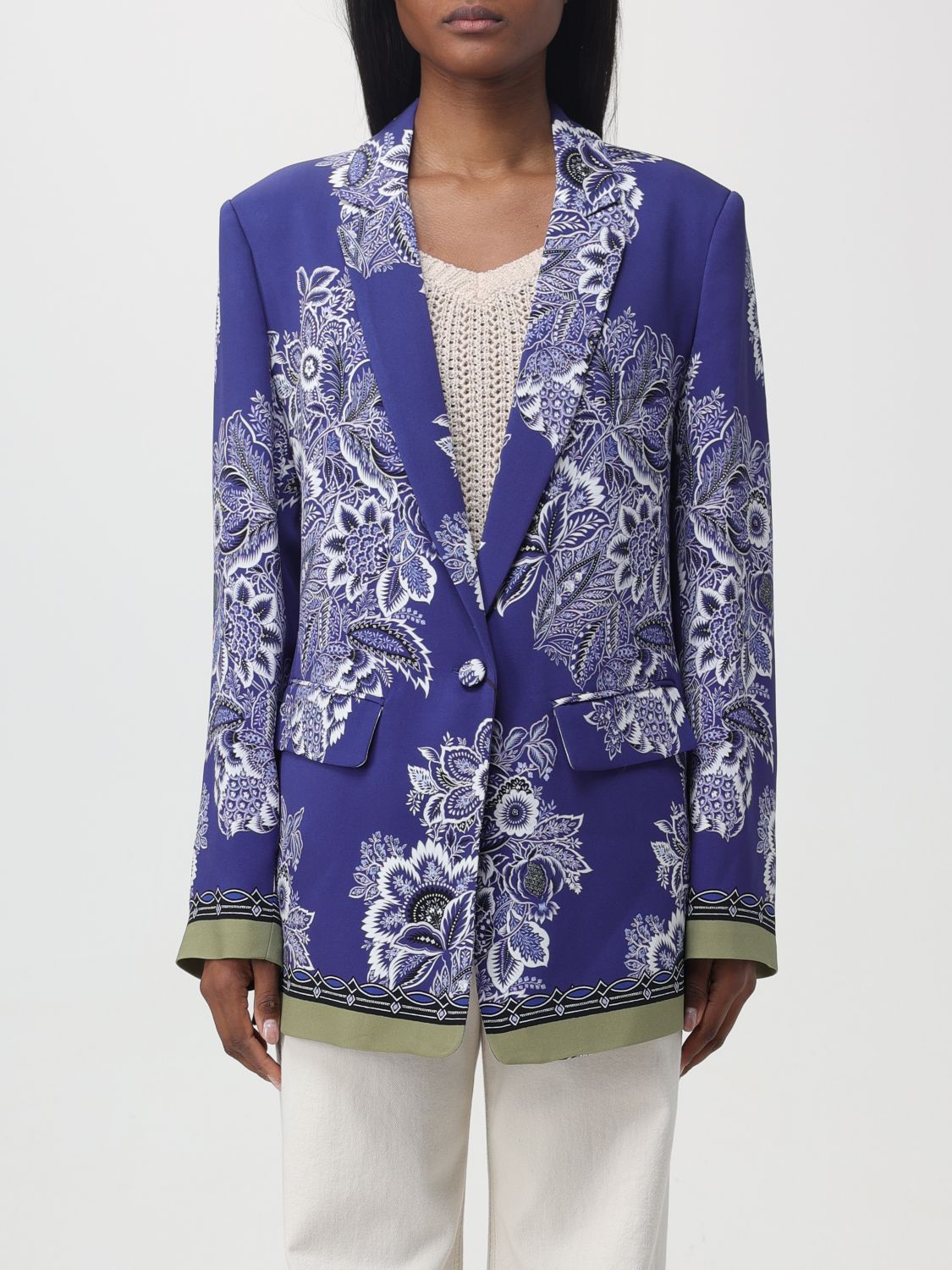 Etro Jacket ETRO Woman colour Blue