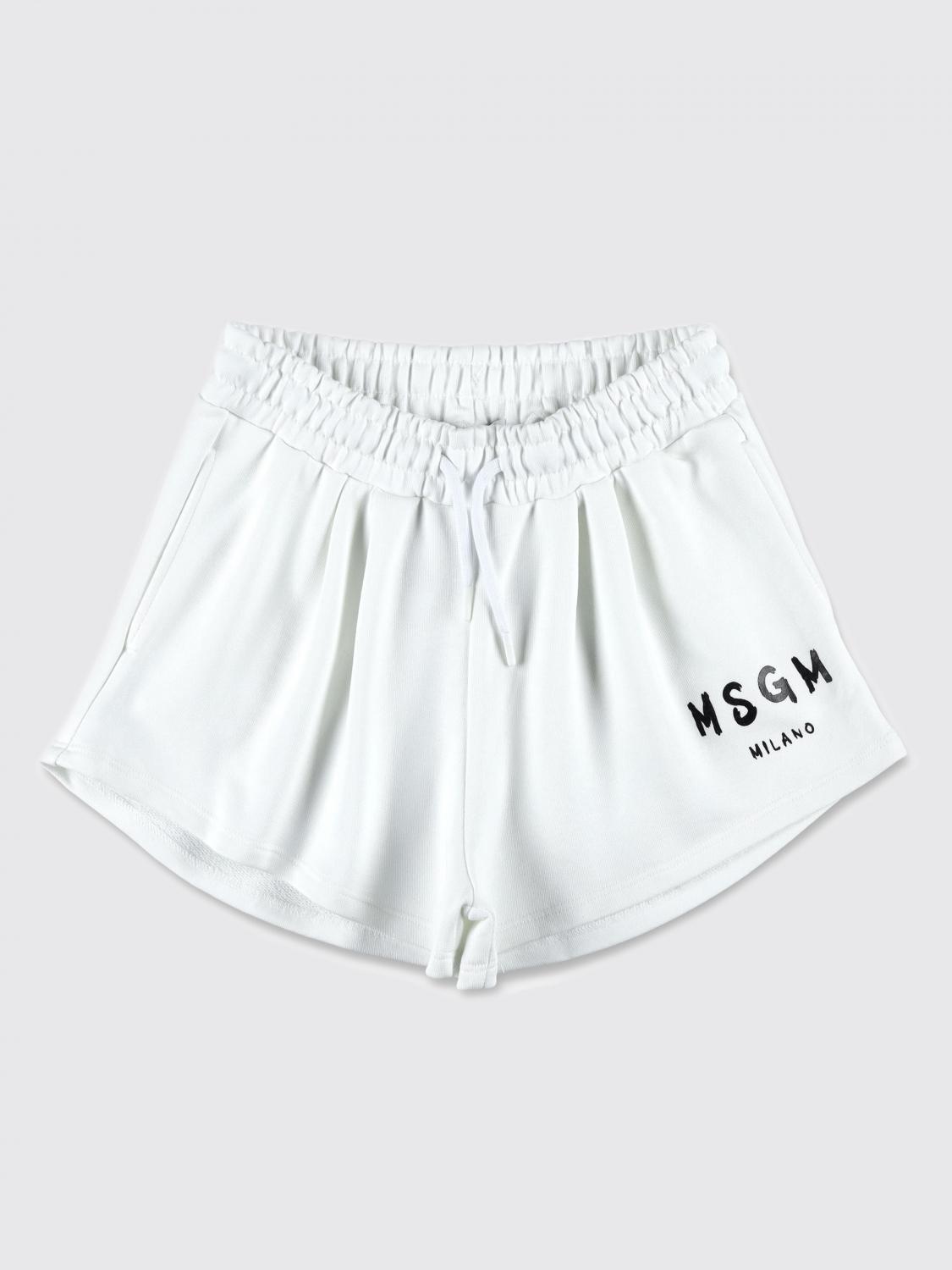 Msgm Kids Short MSGM KIDS Kids color White