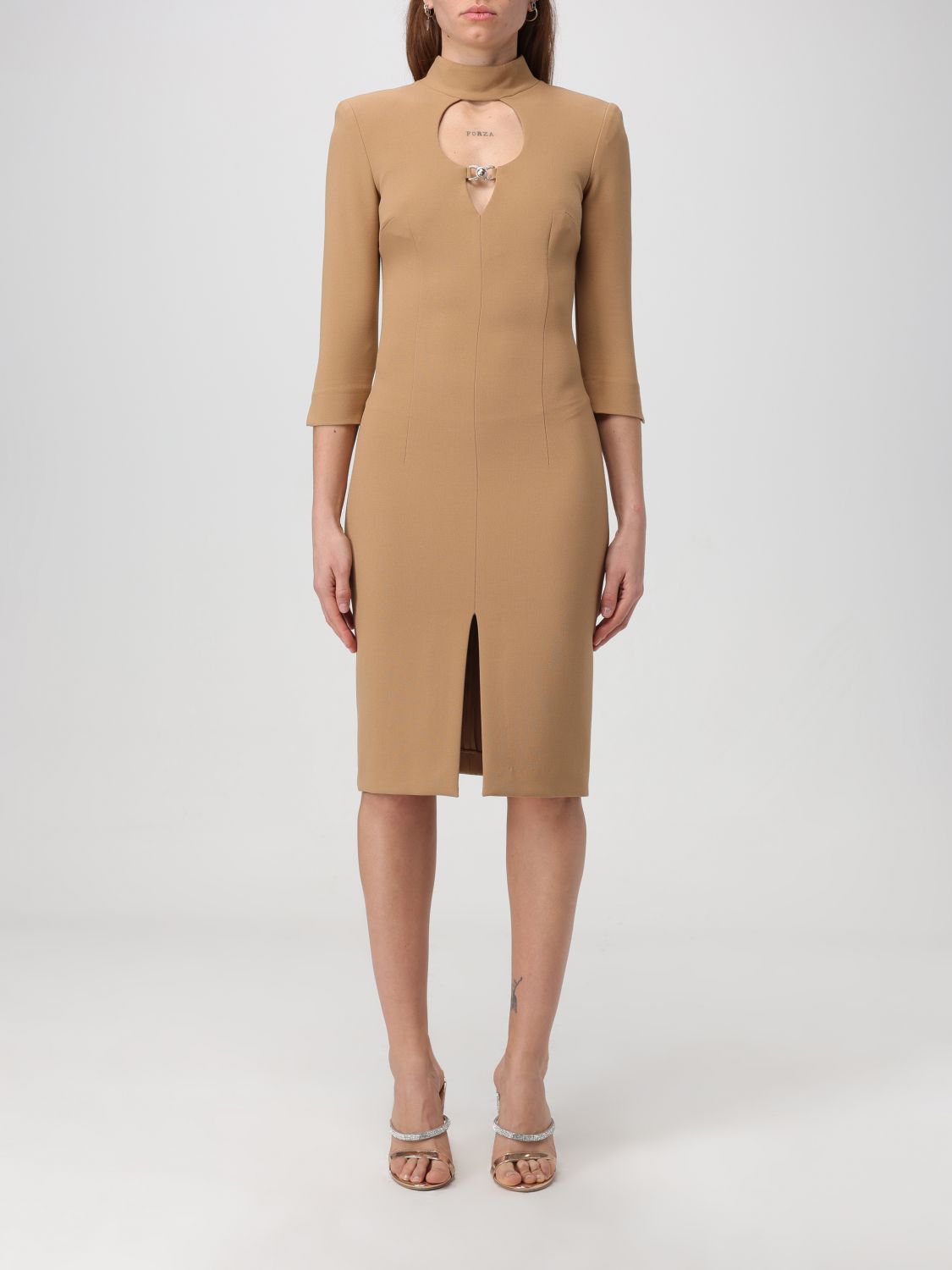 Simona Corsellini Dress SIMONA CORSELLINI Woman colour Tobacco