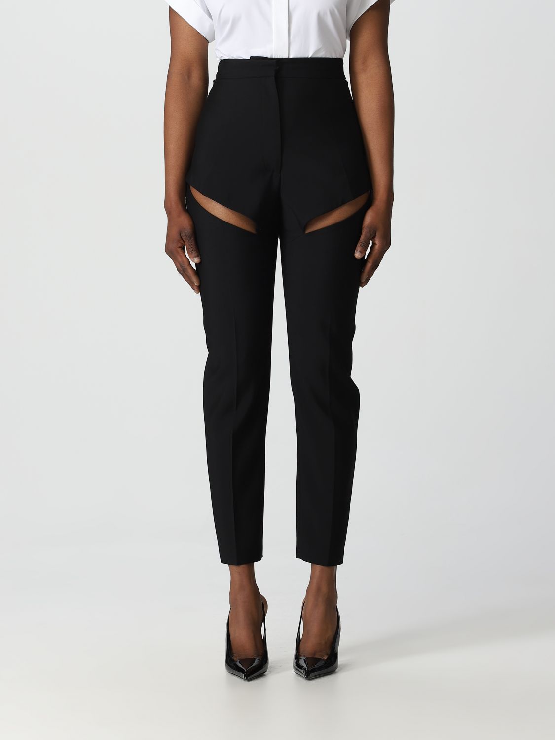 Alexander McQueen Trousers ALEXANDER MCQUEEN Woman colour Black