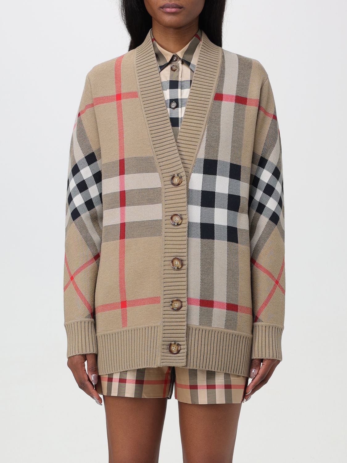 Burberry Cardigan BURBERRY Woman colour Beige