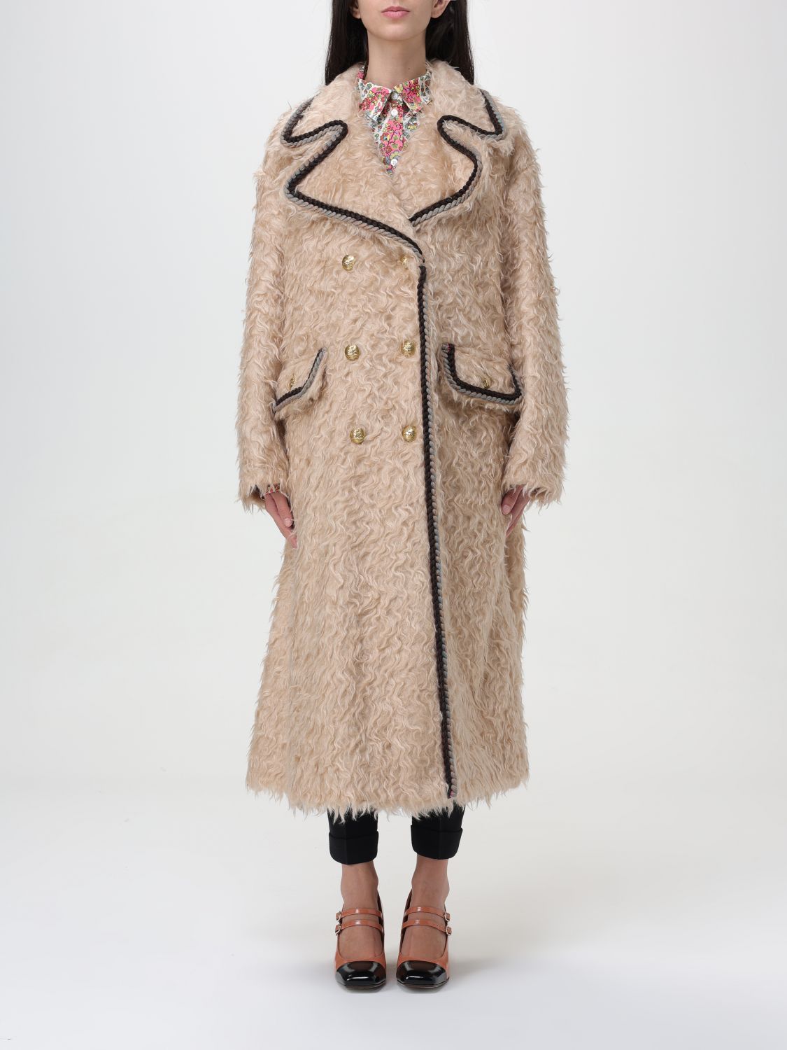 Etro Coat ETRO Woman colour Natural