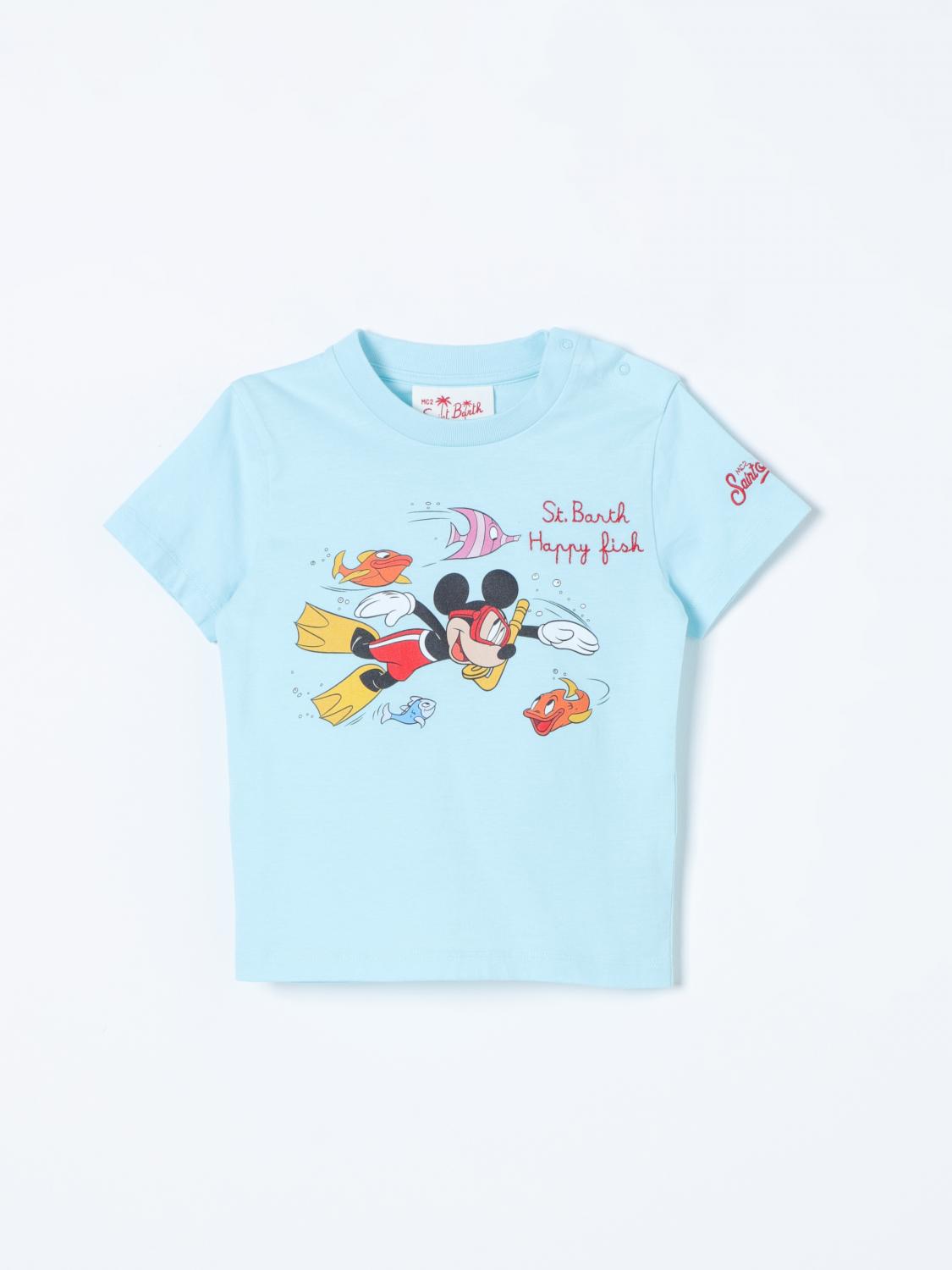 Mc2 Saint Barth T-Shirt MC2 SAINT BARTH Kids color Gnawed Blue