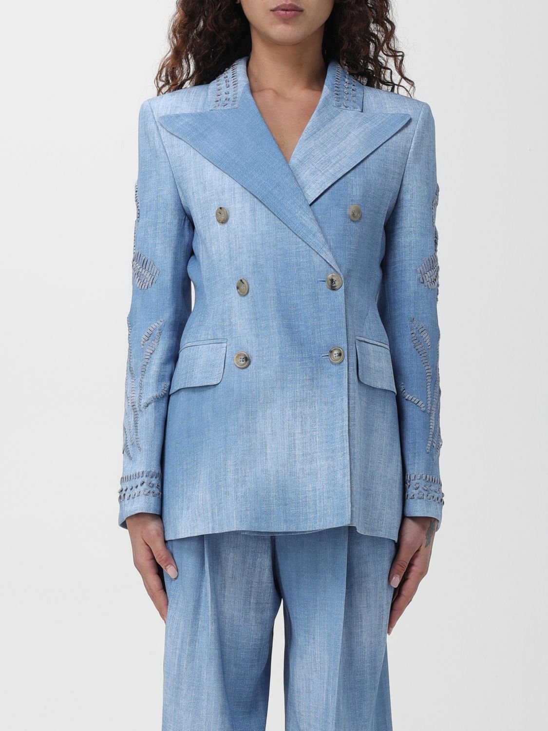 Ermanno Scervino Blazer ERMANNO SCERVINO Woman colour Blue