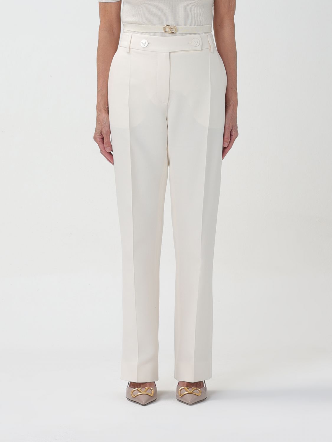 Valentino Trousers VALENTINO Woman colour White