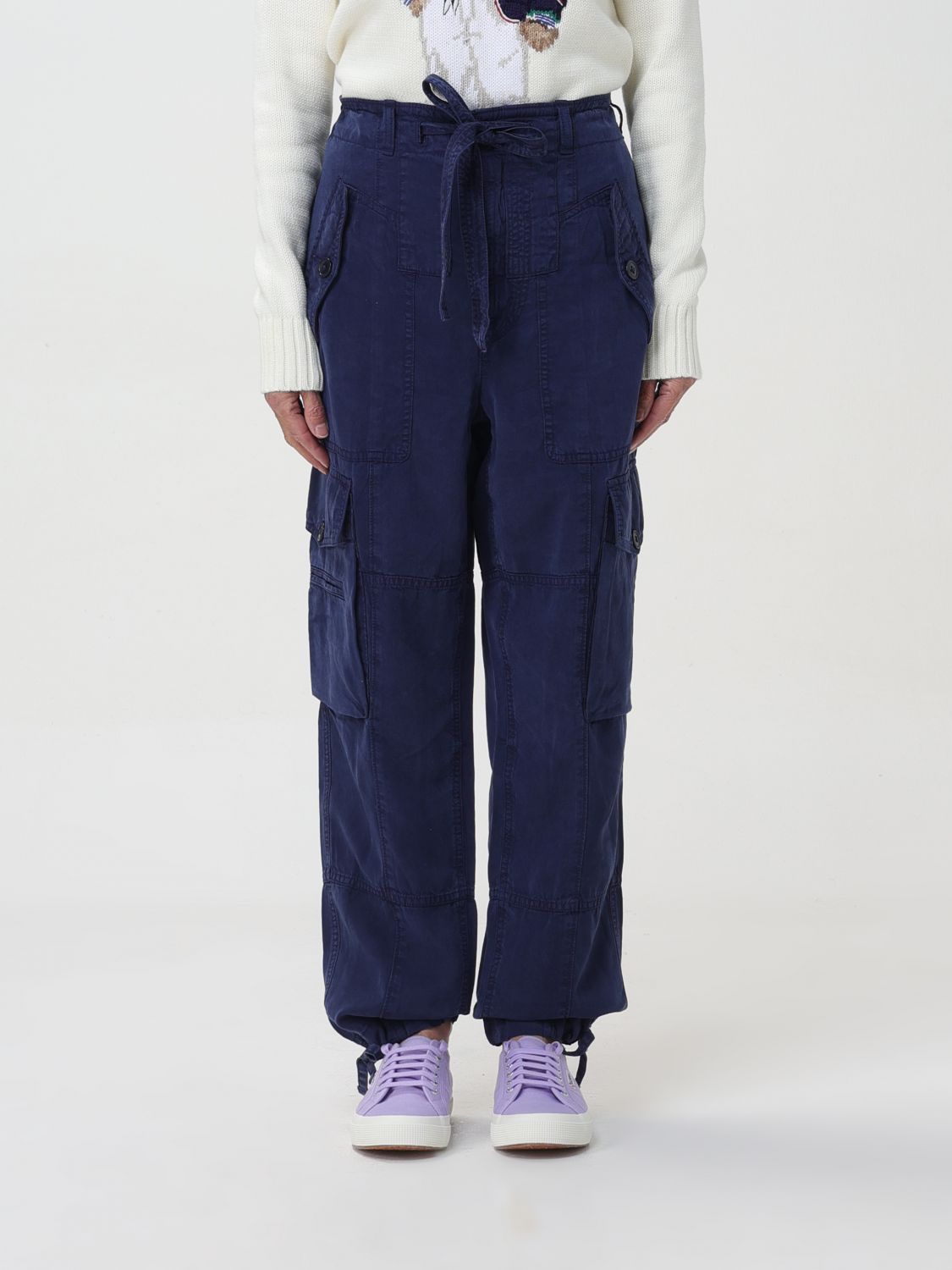 Polo Ralph Lauren Trousers POLO RALPH LAUREN Woman colour Blue