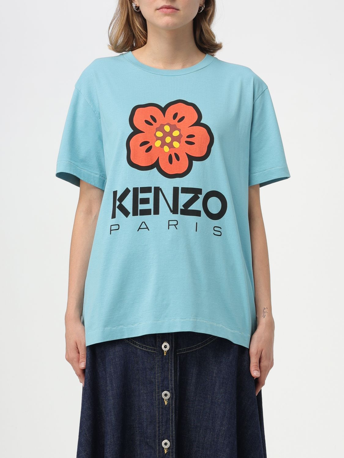 Kenzo T-Shirt KENZO Woman colour Gnawed Blue