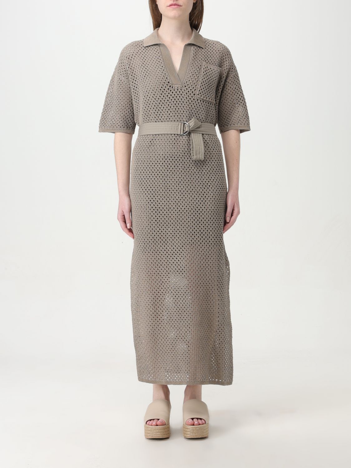 Brunello Cucinelli Dress BRUNELLO CUCINELLI Woman colour Dove Grey