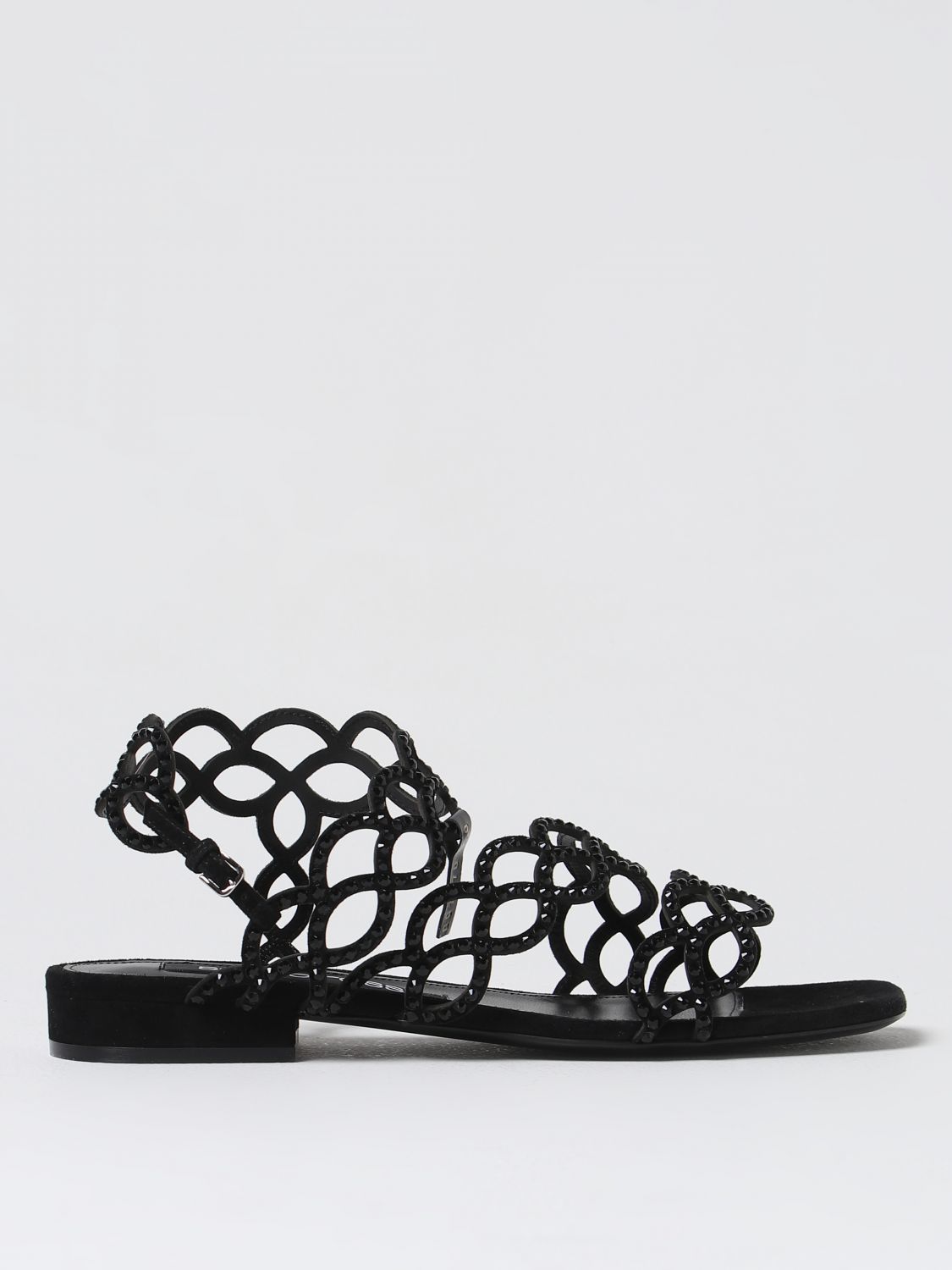 Sergio Rossi Flat Sandals SERGIO ROSSI Woman colour Black