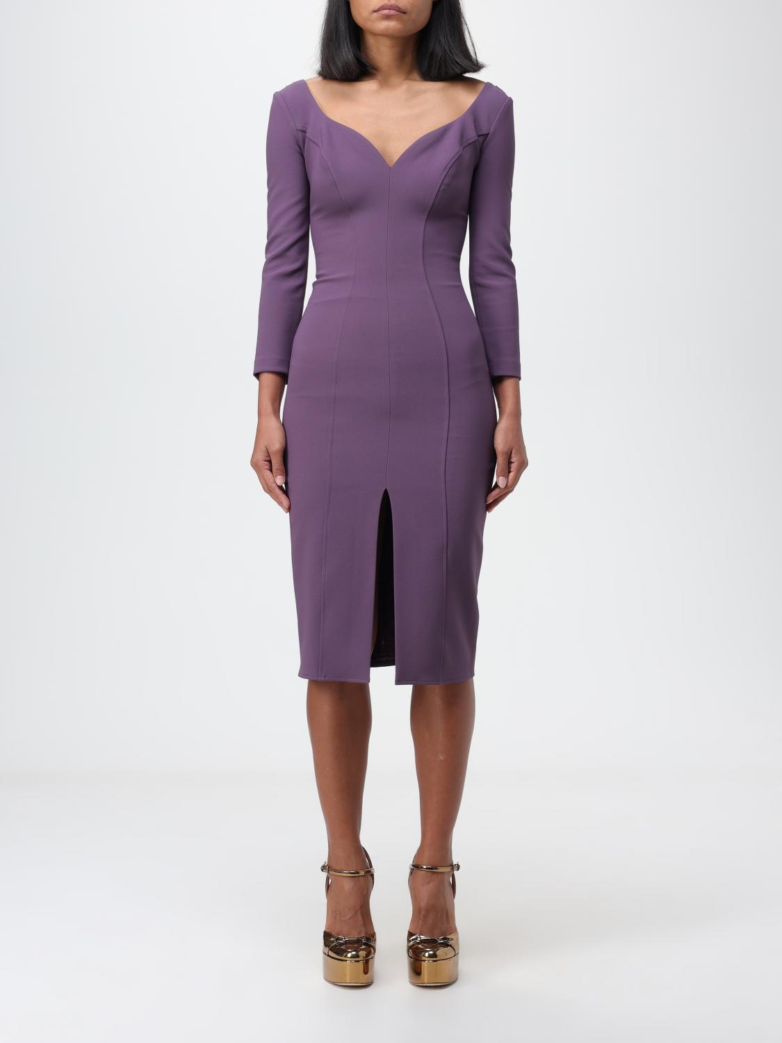 Elisabetta Franchi Dress ELISABETTA FRANCHI Woman colour Plum