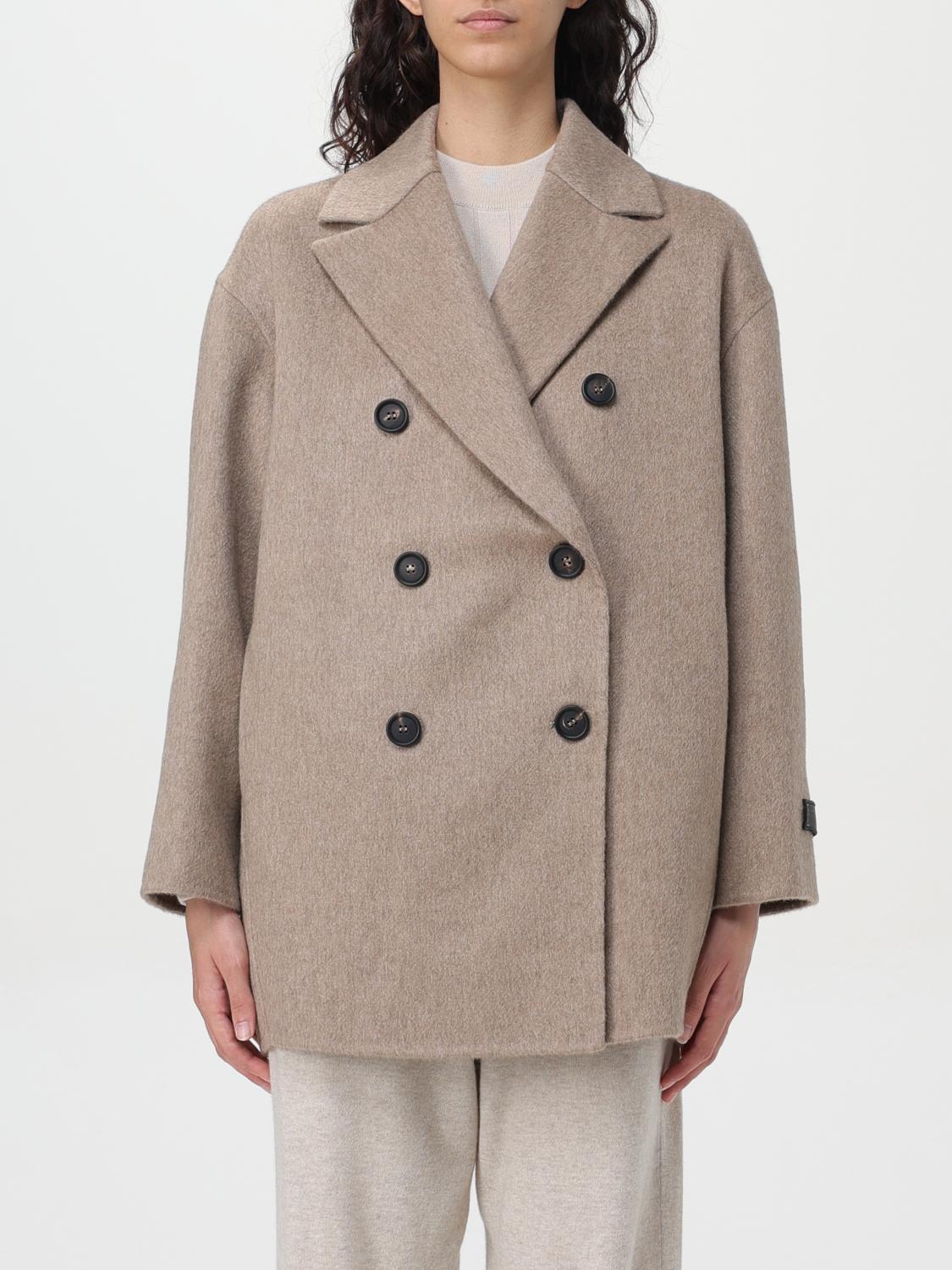 Brunello Cucinelli Coat BRUNELLO CUCINELLI Woman color Beige