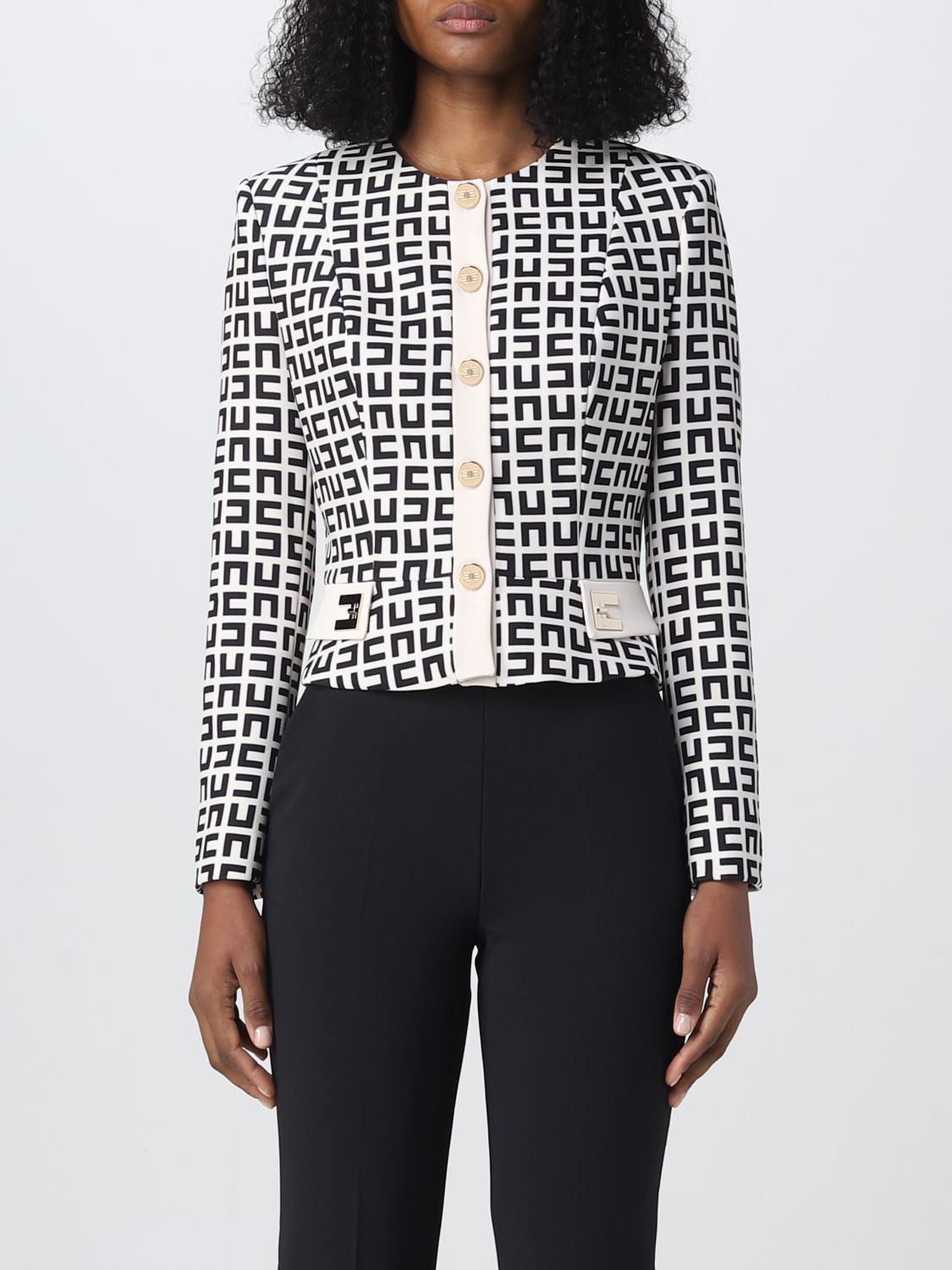 Elisabetta Franchi Jacket ELISABETTA FRANCHI Woman colour Butter