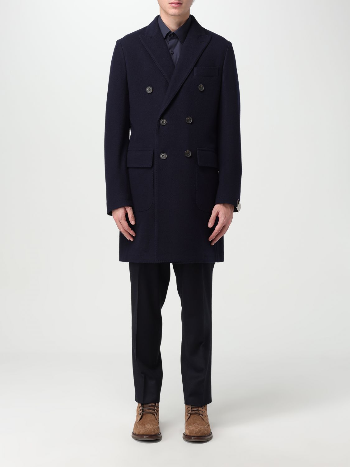 Corneliani Coat CORNELIANI Men colour Blue