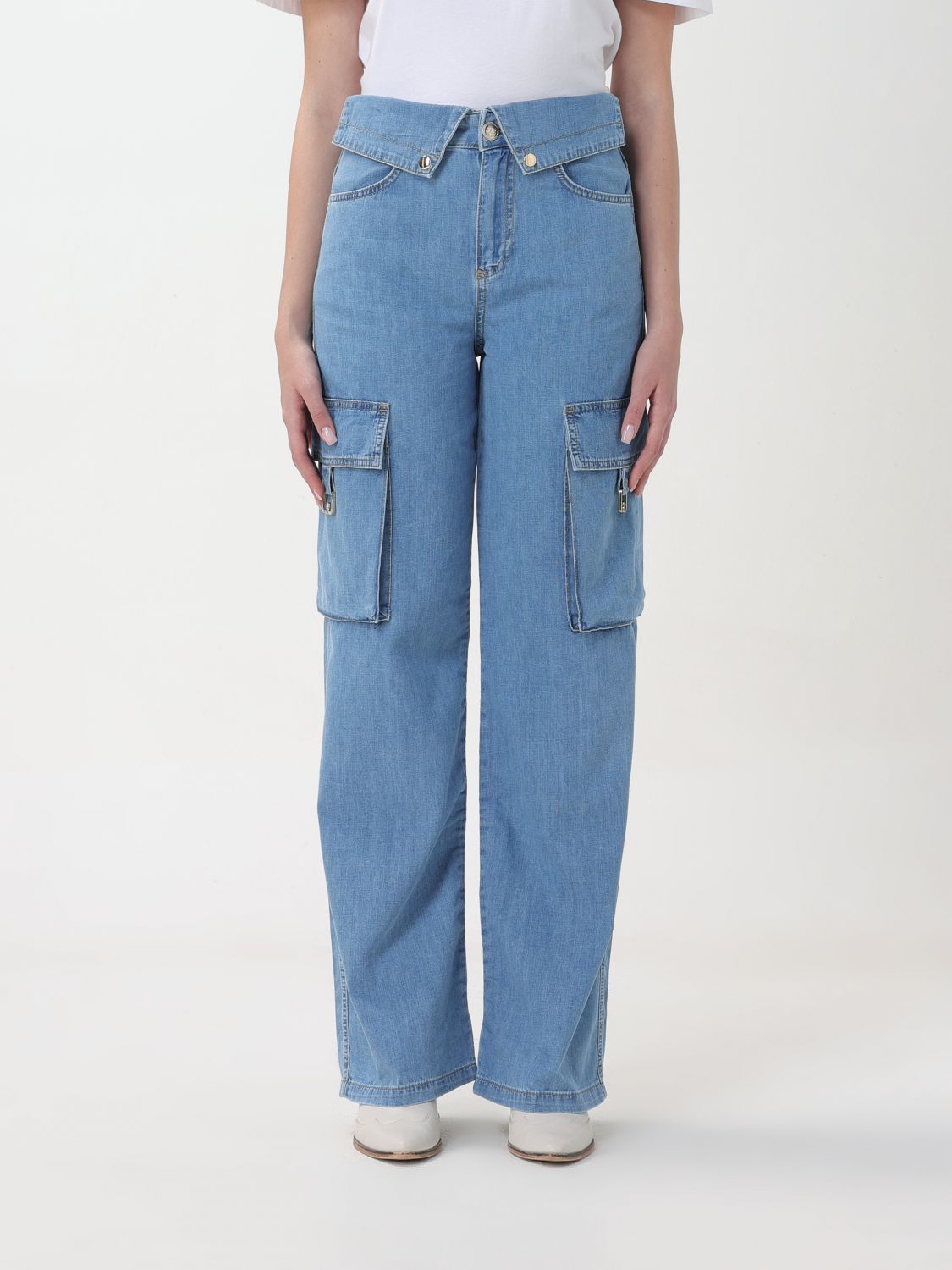 Liu Jo Trousers LIU JO Woman colour Denim