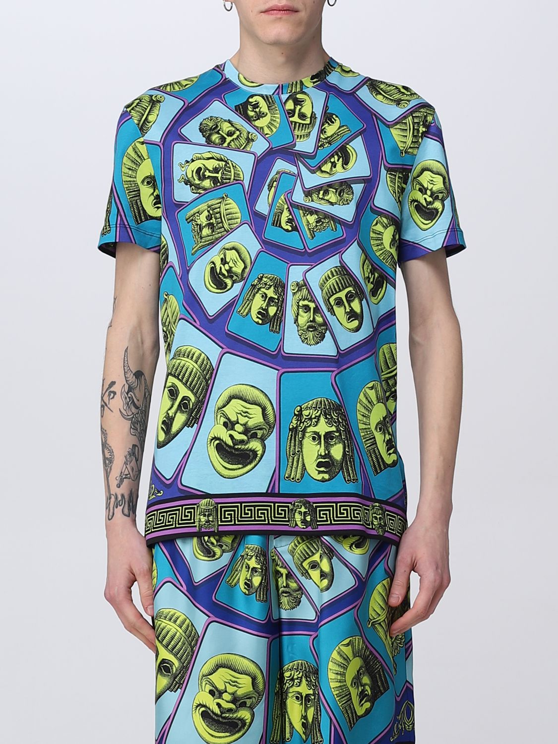 Versace T-Shirt VERSACE Men colour Gnawed Blue