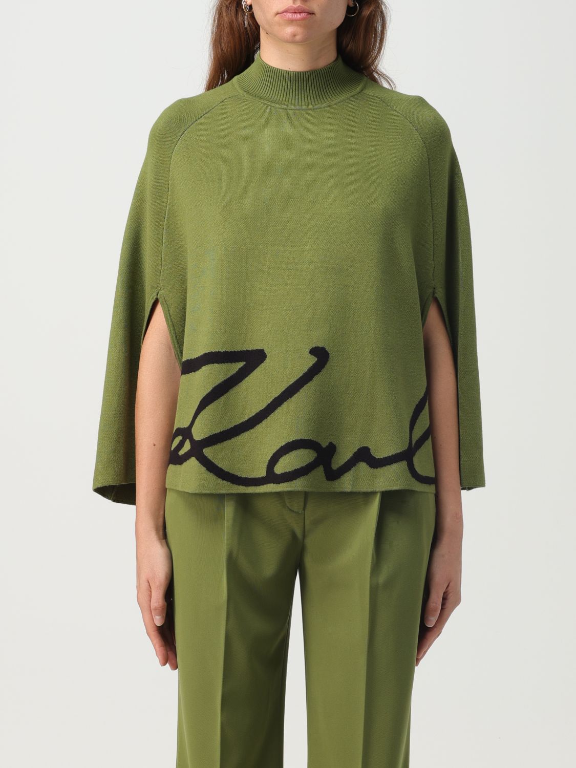 Karl Lagerfeld Cloak KARL LAGERFELD Woman colour Green