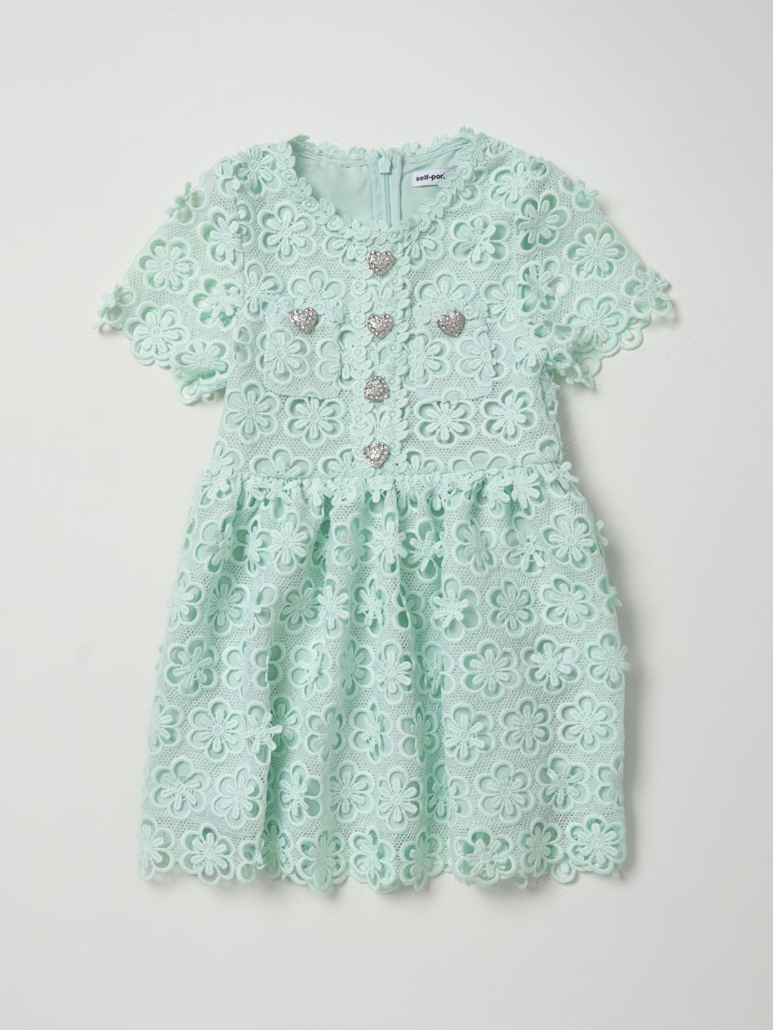 Self-Portrait Dress SELF-PORTRAIT Kids colour Green