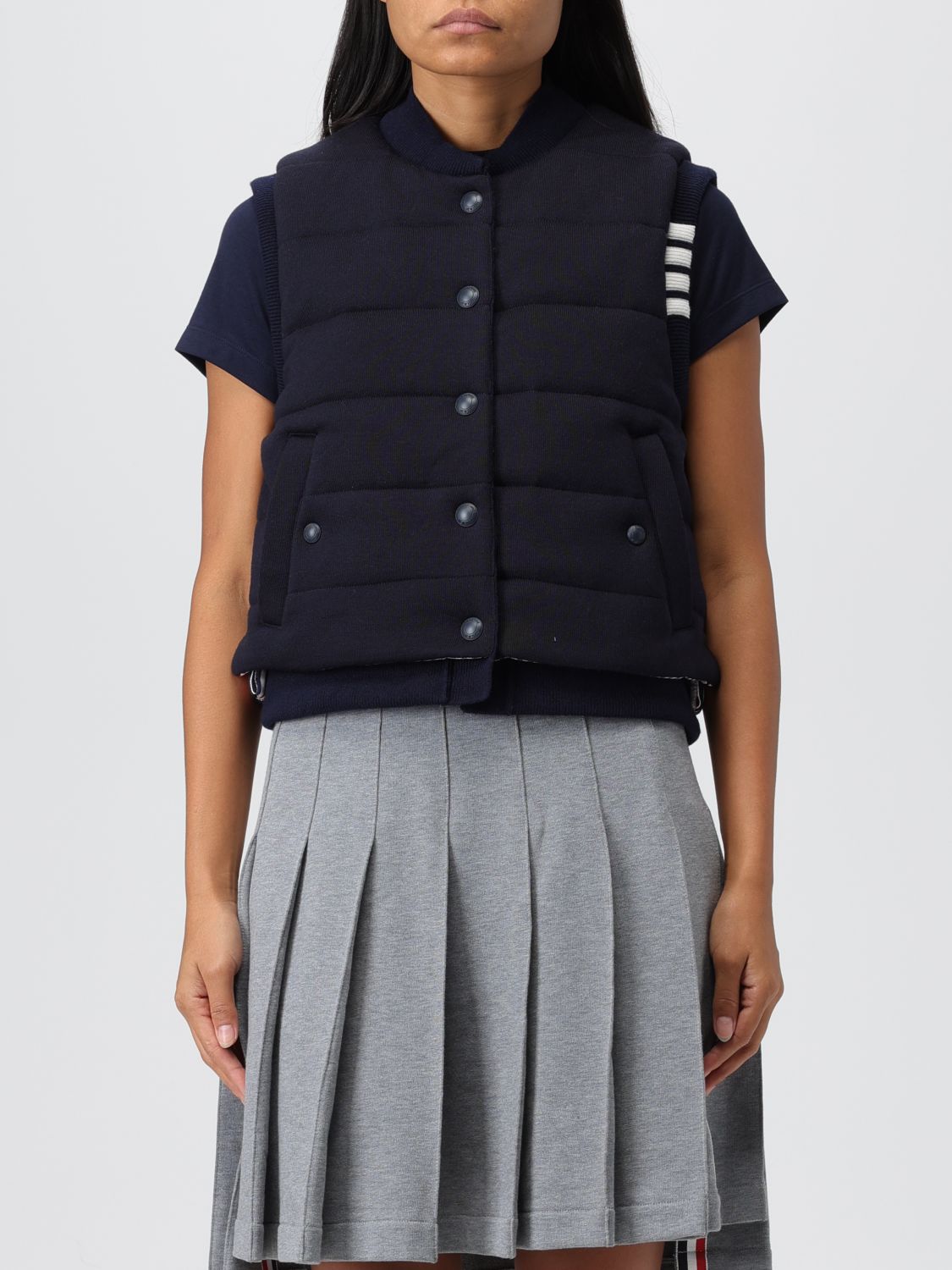 Thom Browne Waistcoat THOM BROWNE Woman colour Blue